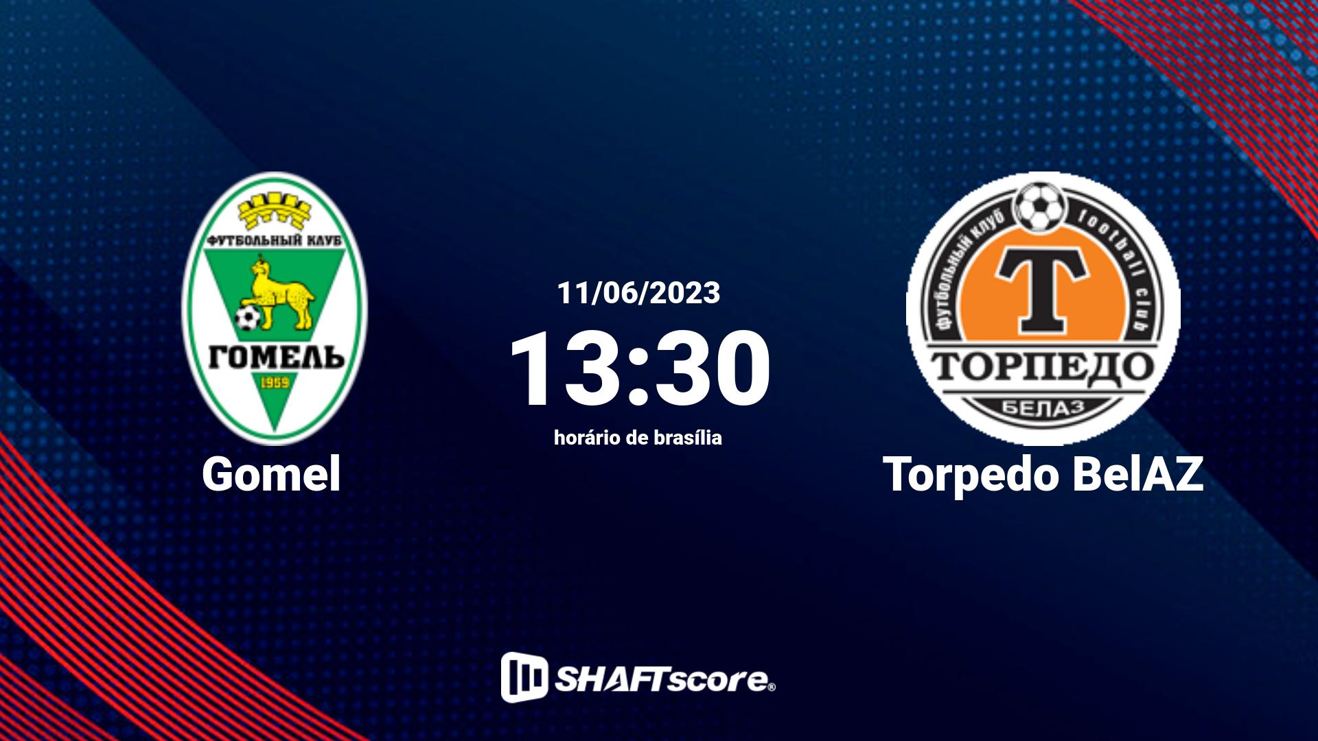 Estatísticas do jogo Gomel vs Torpedo BelAZ 11.06 13:30