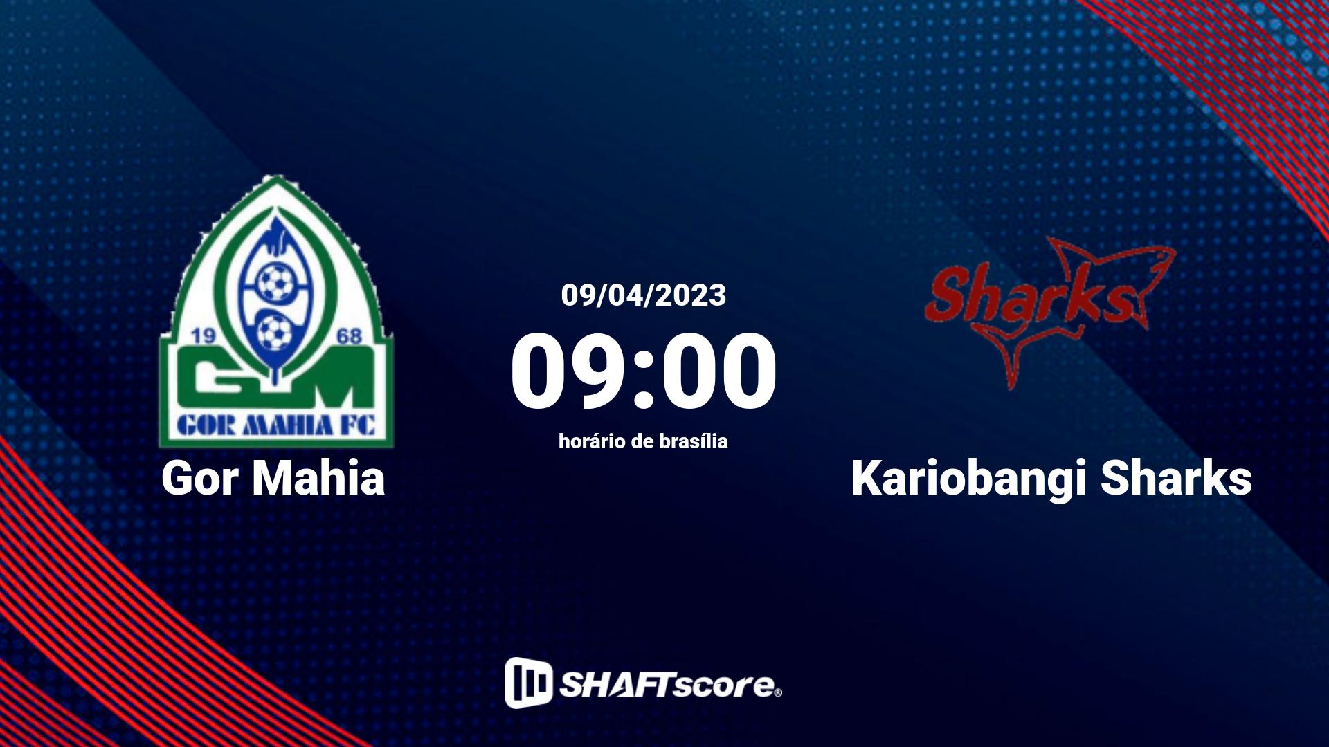 Estatísticas do jogo Gor Mahia vs Kariobangi Sharks 09.04 09:00