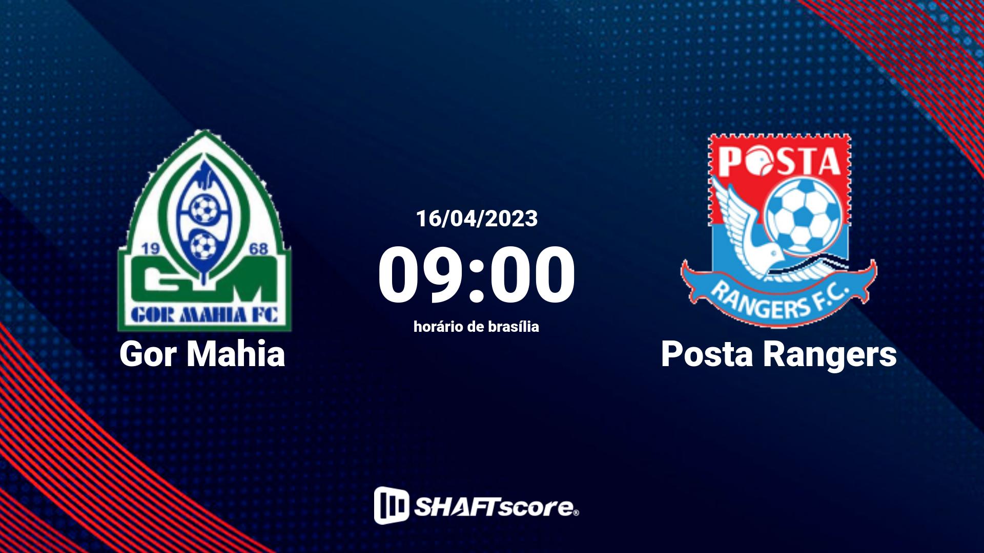 Estatísticas do jogo Gor Mahia vs Posta Rangers 16.04 09:00