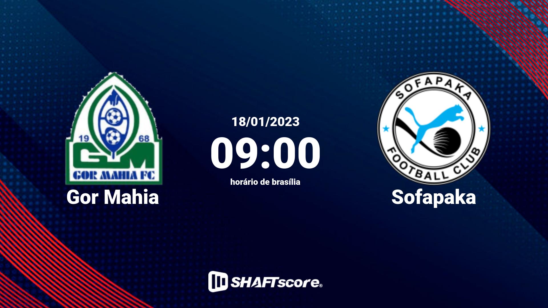 Estatísticas do jogo Gor Mahia vs Sofapaka 18.01 09:00