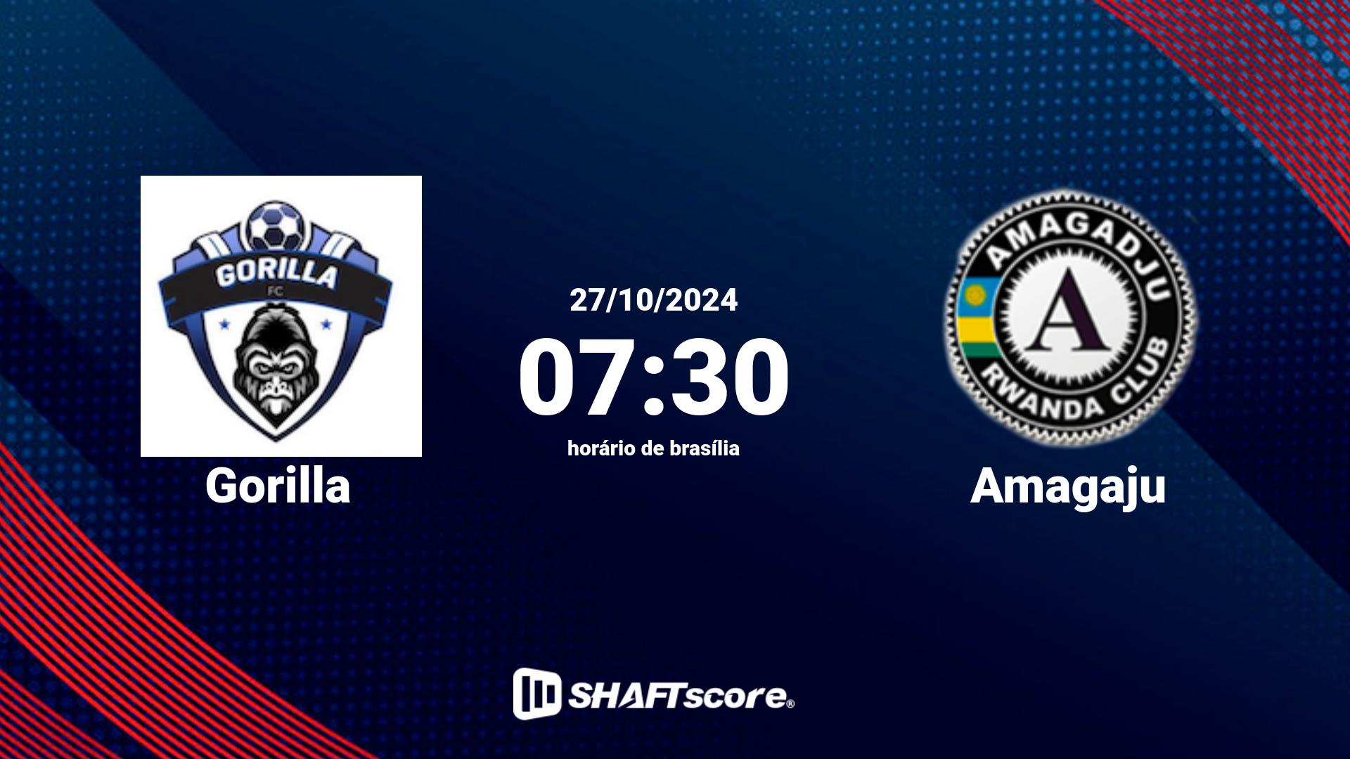 Estatísticas do jogo Gorilla vs Amagaju 27.10 07:30