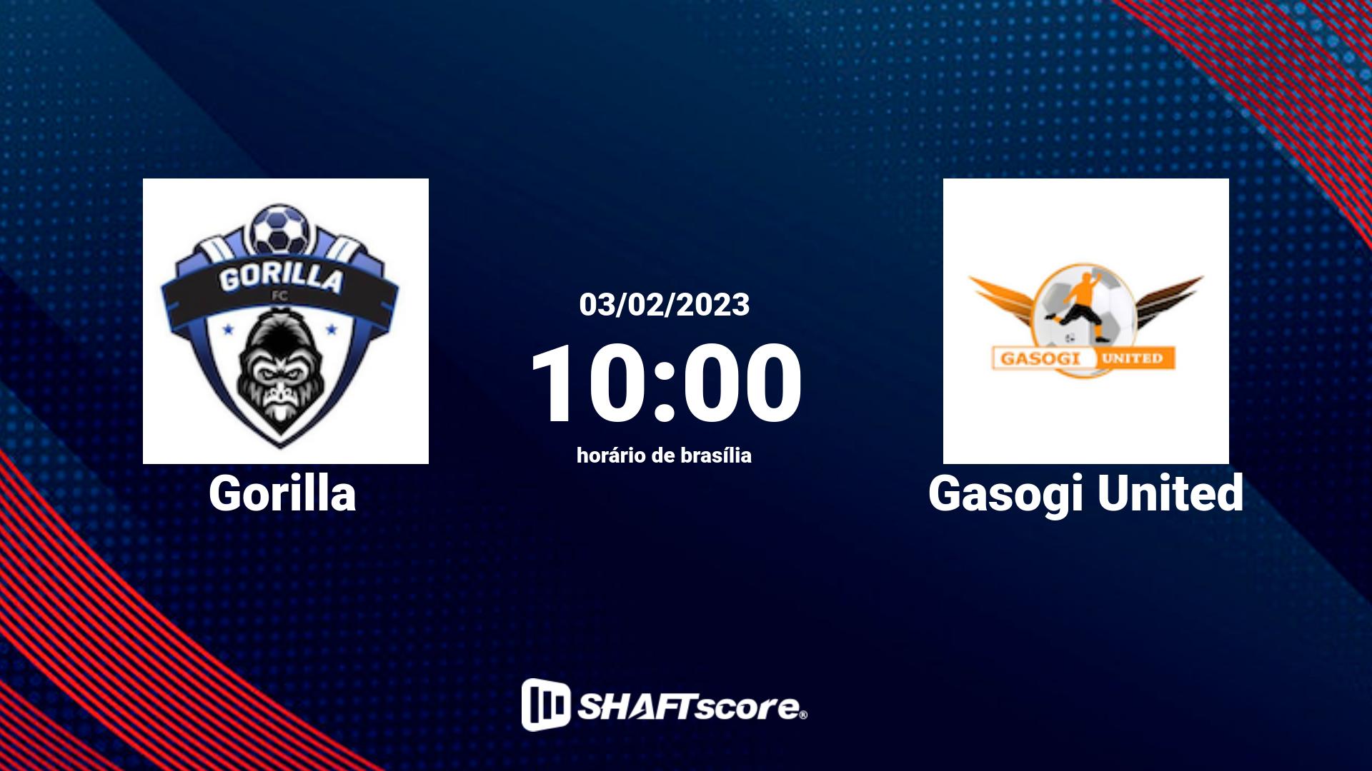 Estatísticas do jogo Gorilla vs Gasogi United 03.02 10:00