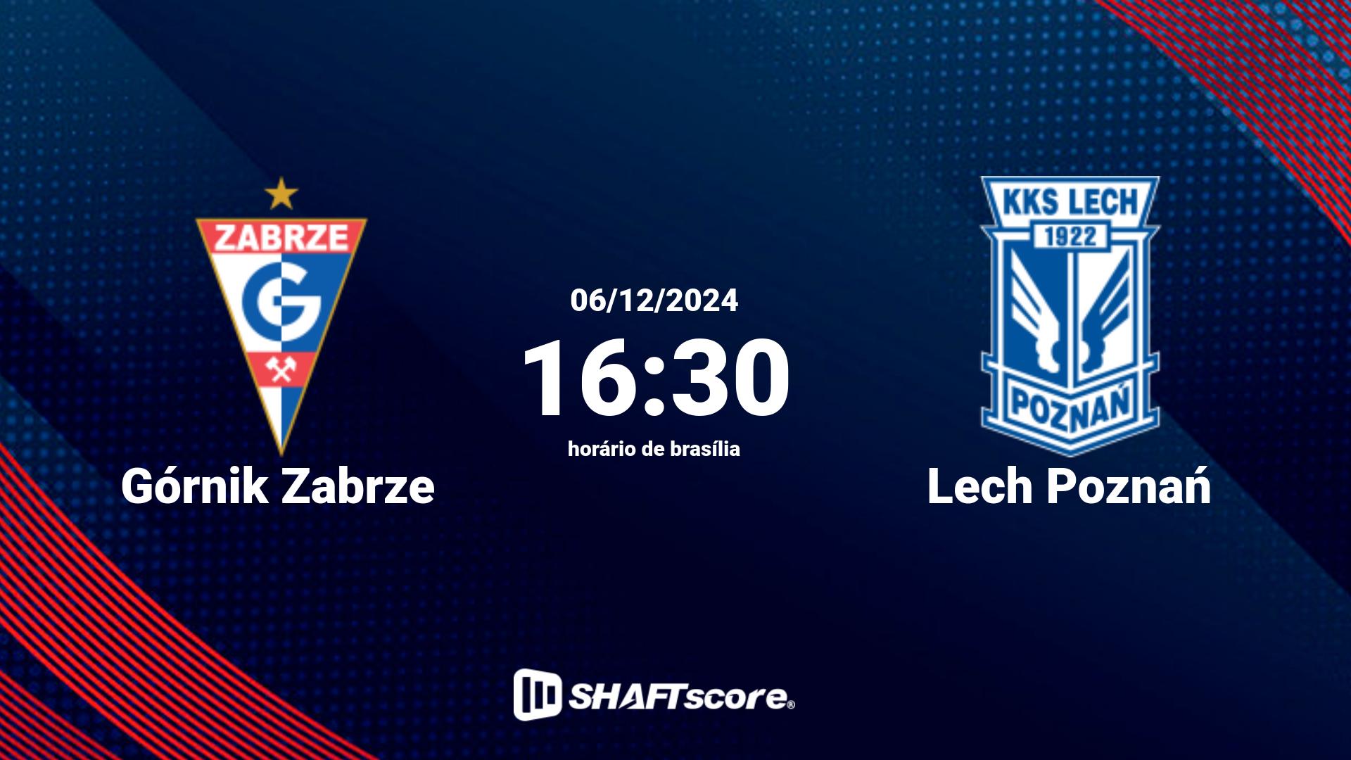 Estatísticas do jogo Górnik Zabrze vs Lech Poznań 06.12 16:30