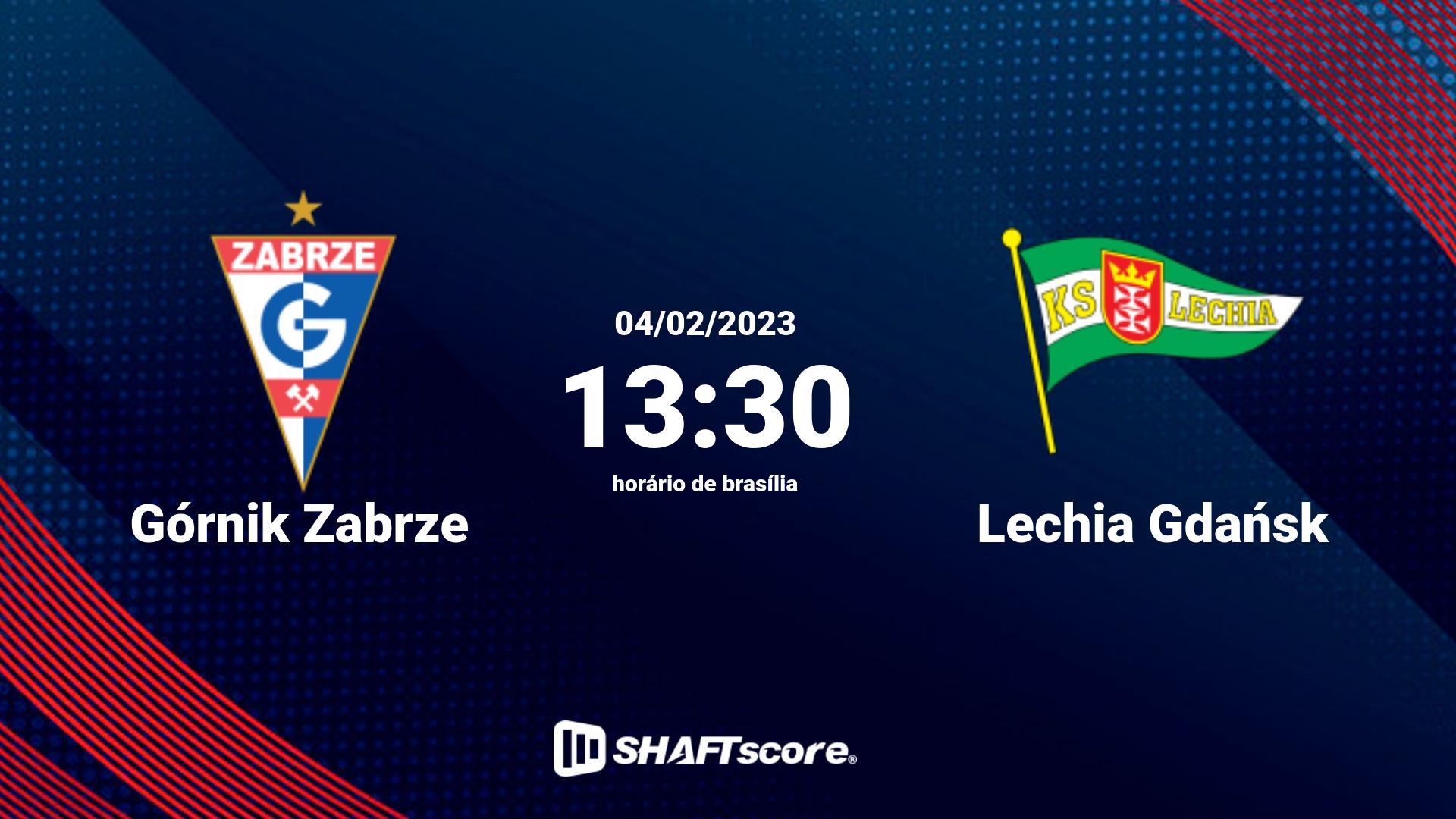 Estatísticas do jogo Górnik Zabrze vs Lechia Gdańsk 04.02 13:30