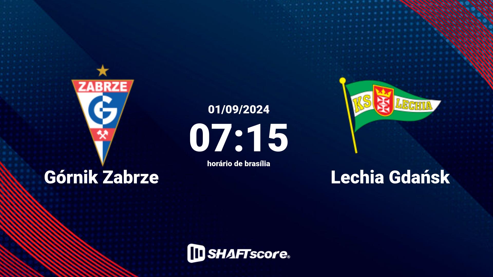 Estatísticas do jogo Górnik Zabrze vs Lechia Gdańsk 01.09 07:15