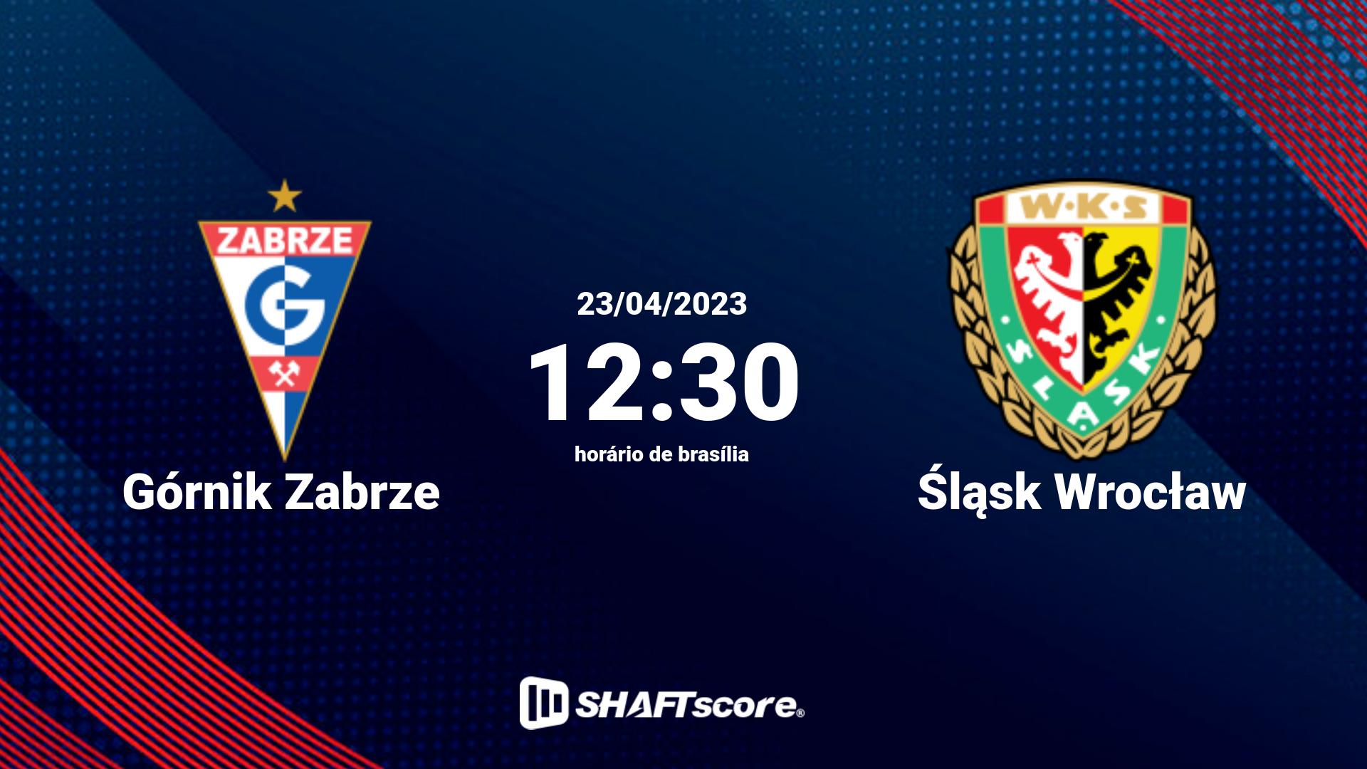 Estatísticas do jogo Górnik Zabrze vs Śląsk Wrocław 23.04 12:30