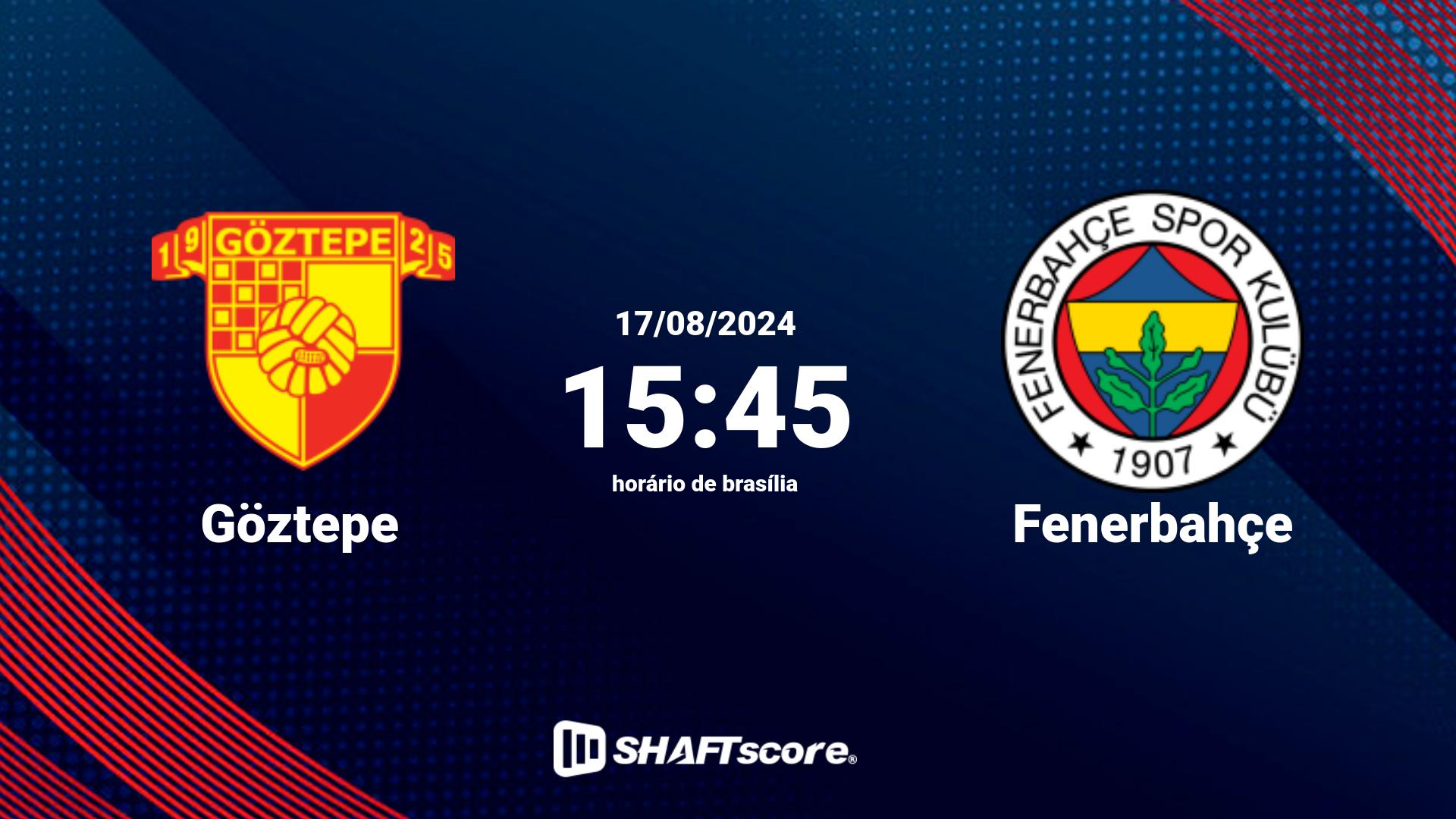 Estatísticas do jogo Göztepe vs Fenerbahçe 17.08 15:45