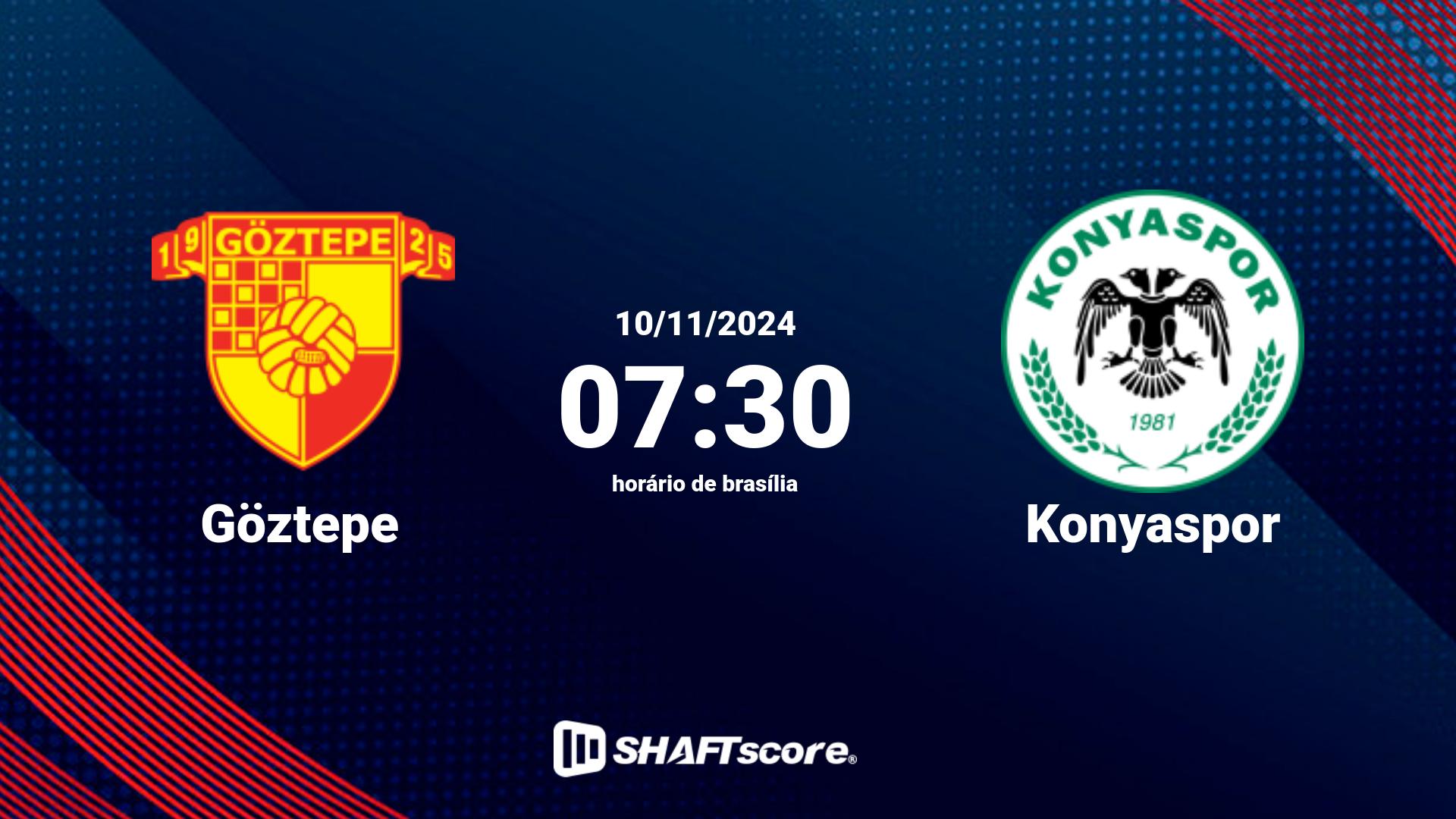 Estatísticas do jogo Göztepe vs Konyaspor 10.11 07:30