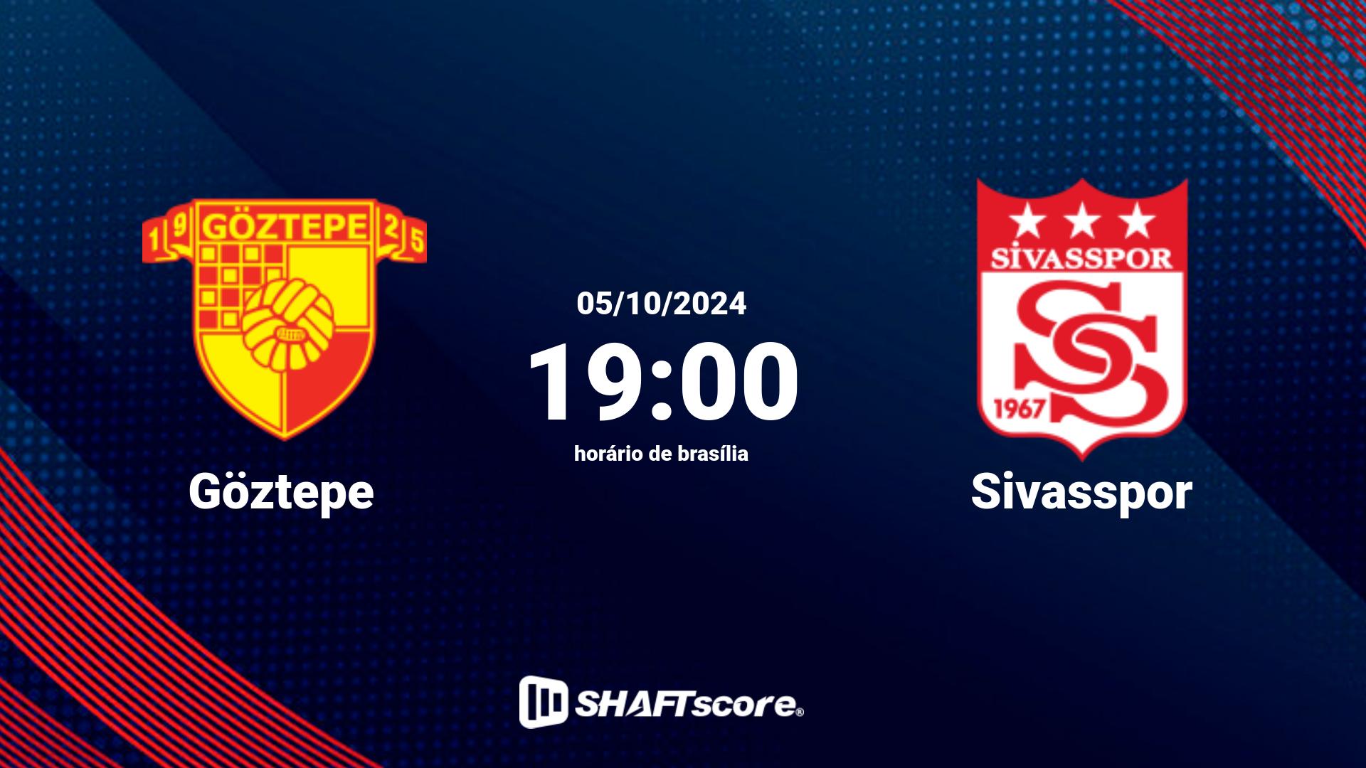 Estatísticas do jogo Göztepe vs Sivasspor 05.10 10:00