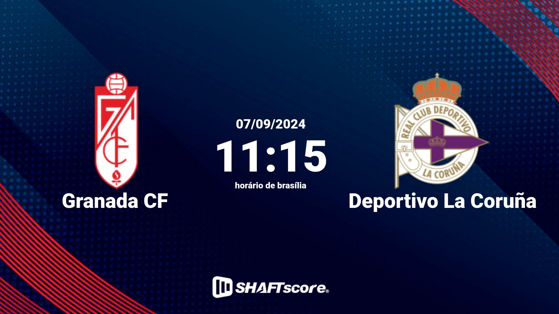 Estatísticas do jogo Granada CF vs Deportivo La Coruña 07.09 11:15