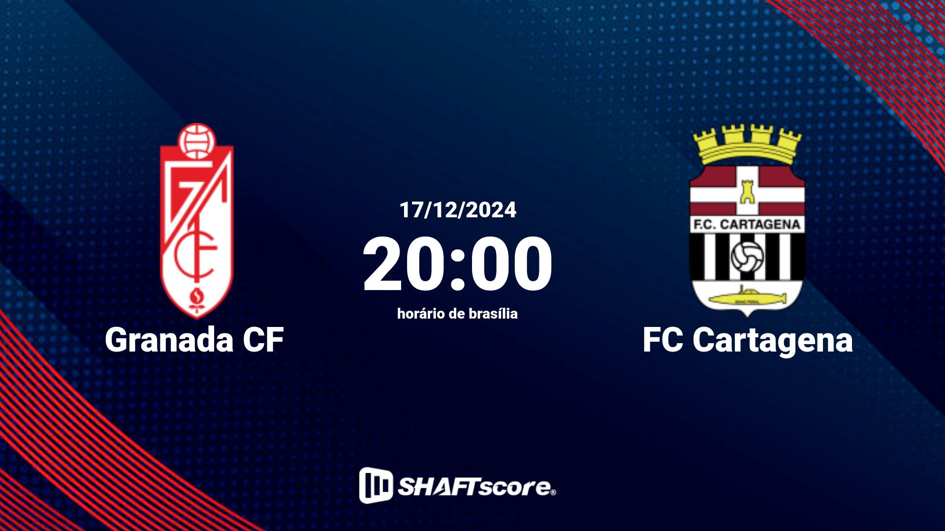 Estatísticas do jogo Granada CF vs FC Cartagena 17.12 20:00