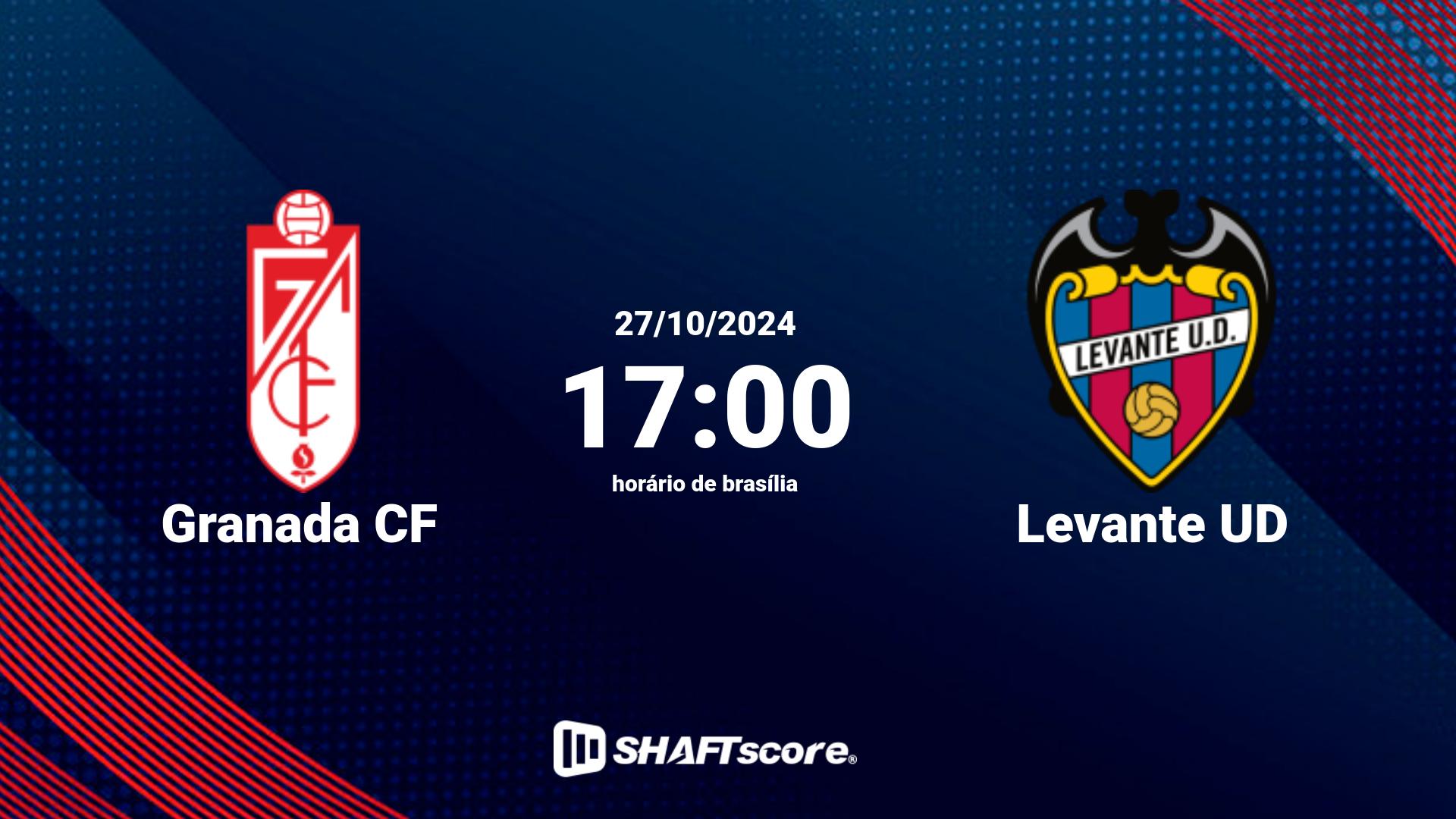 Estatísticas do jogo Granada CF vs Levante UD 27.10 17:00