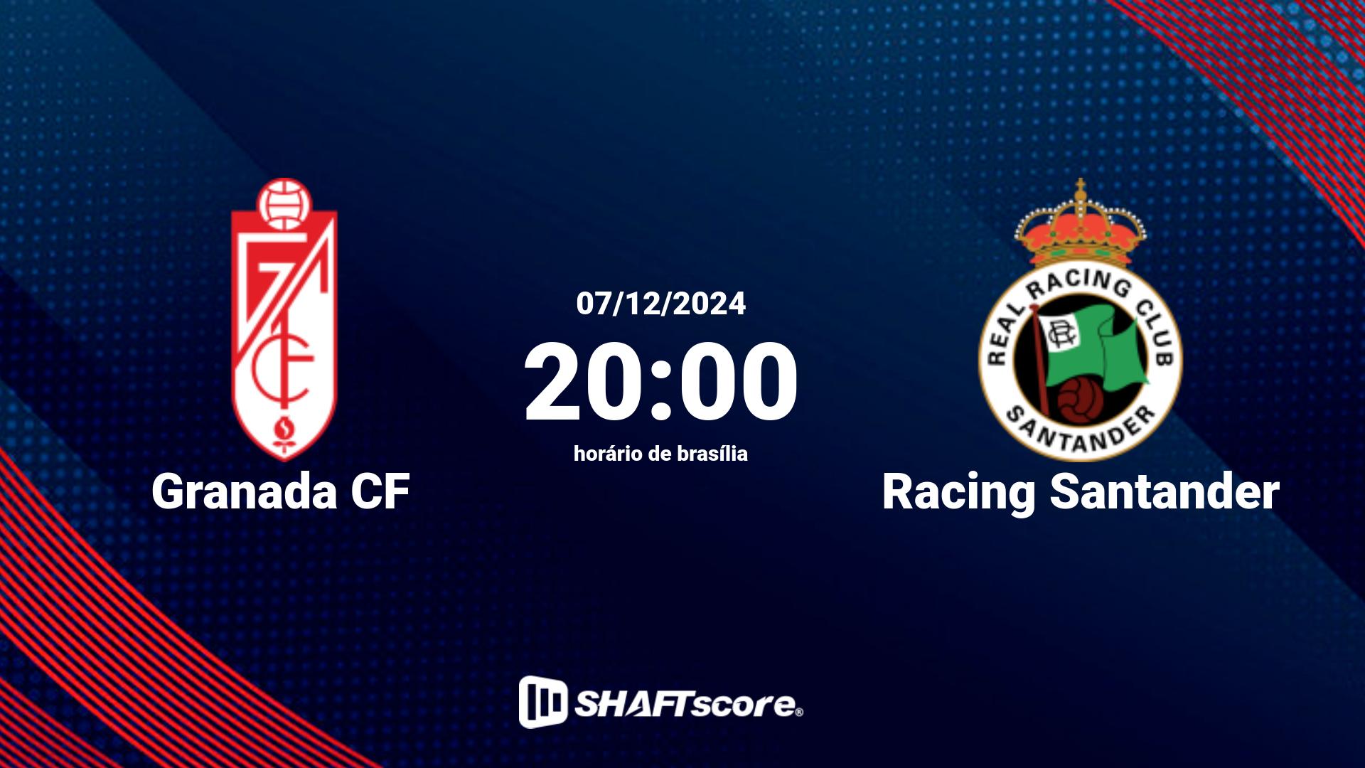 Estatísticas do jogo Granada CF vs Racing Santander 07.12 20:00