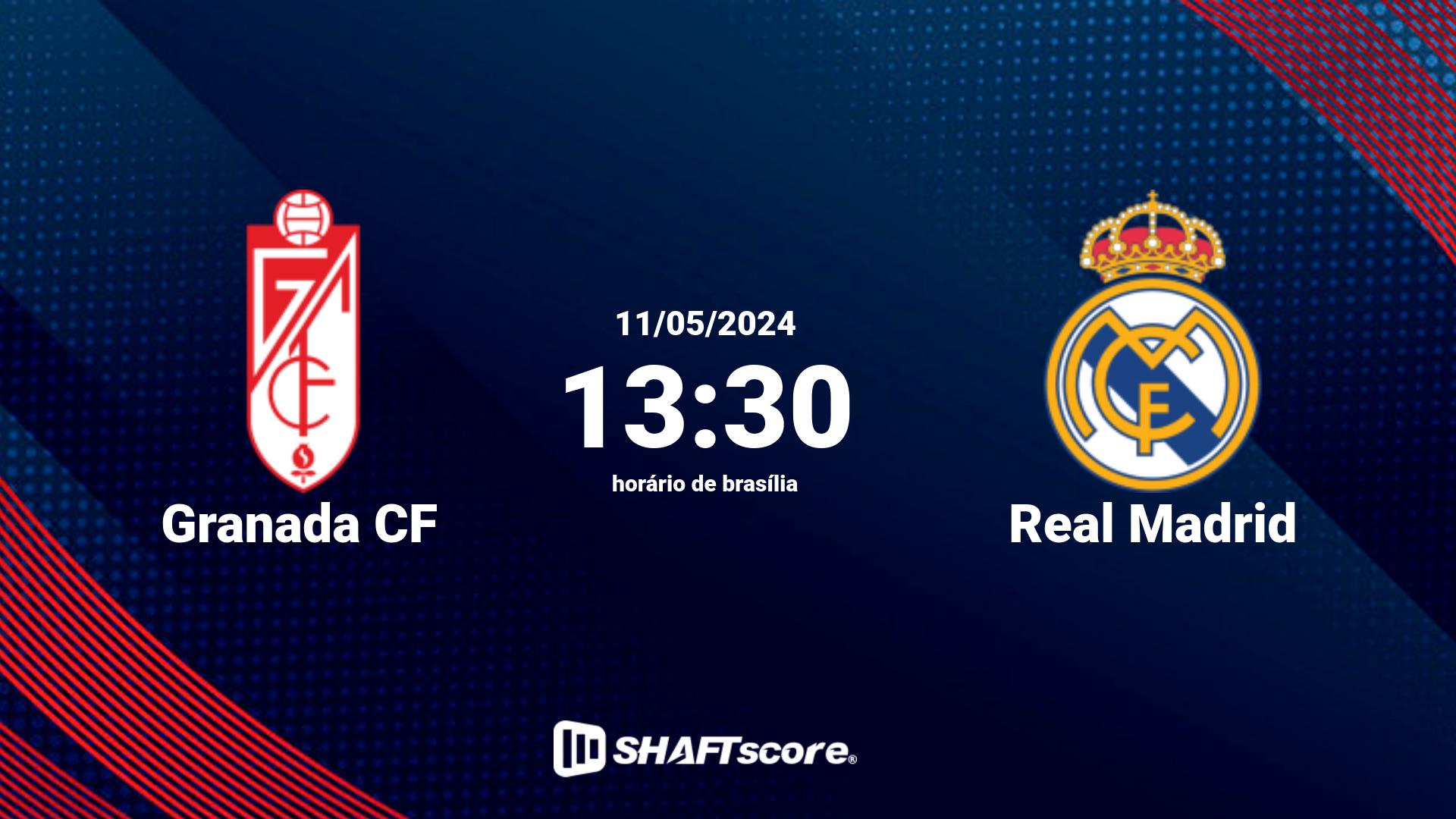 Estatísticas do jogo Granada CF vs Real Madrid 11.05 13:30