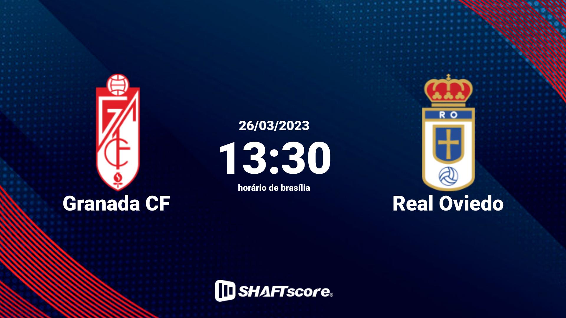 Estatísticas do jogo Granada CF vs Real Oviedo 26.03 13:30