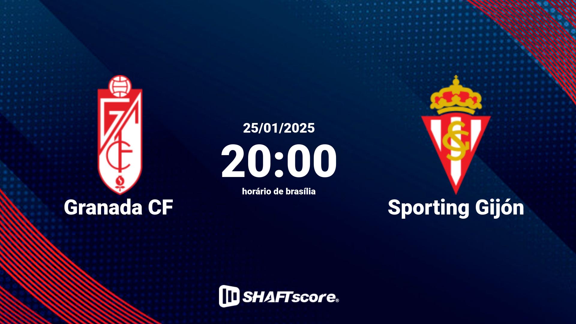 Estatísticas do jogo Granada CF vs Sporting Gijón 25.01 20:00