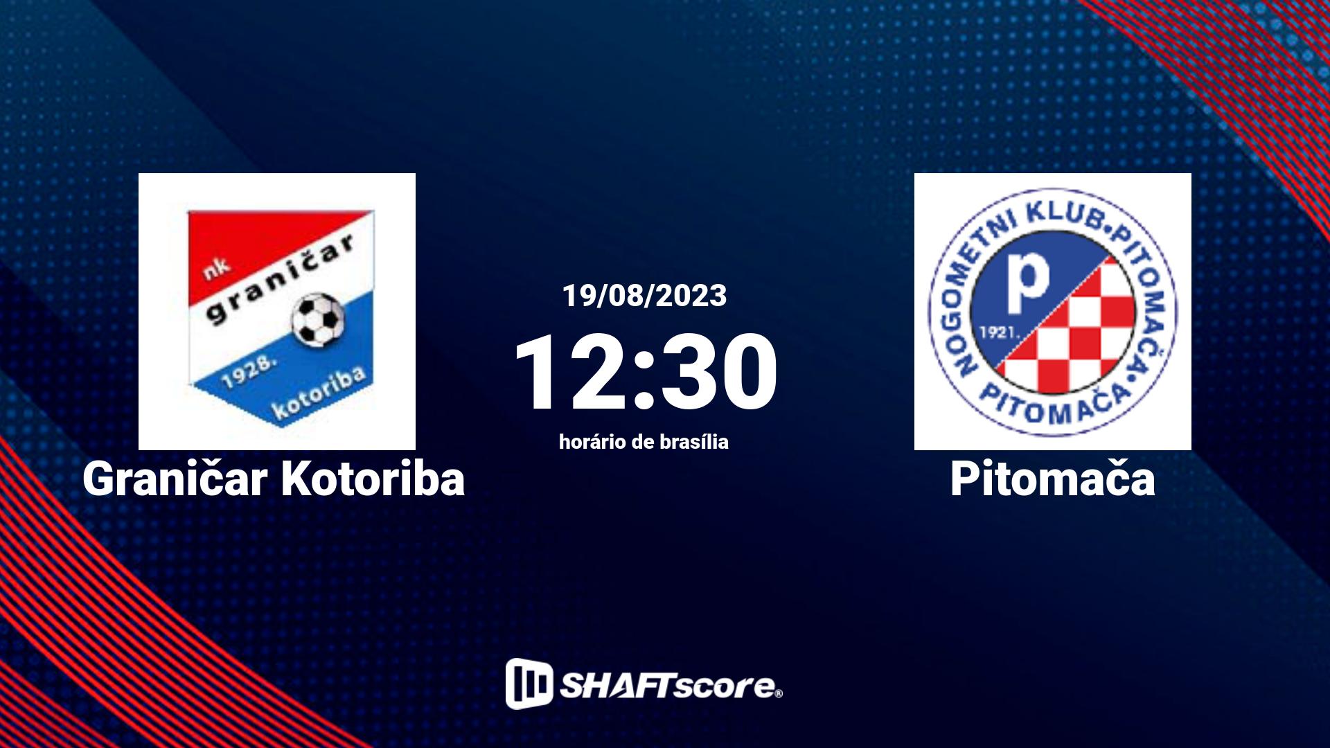 Estatísticas do jogo Graničar Kotoriba vs Pitomača 19.08 12:30