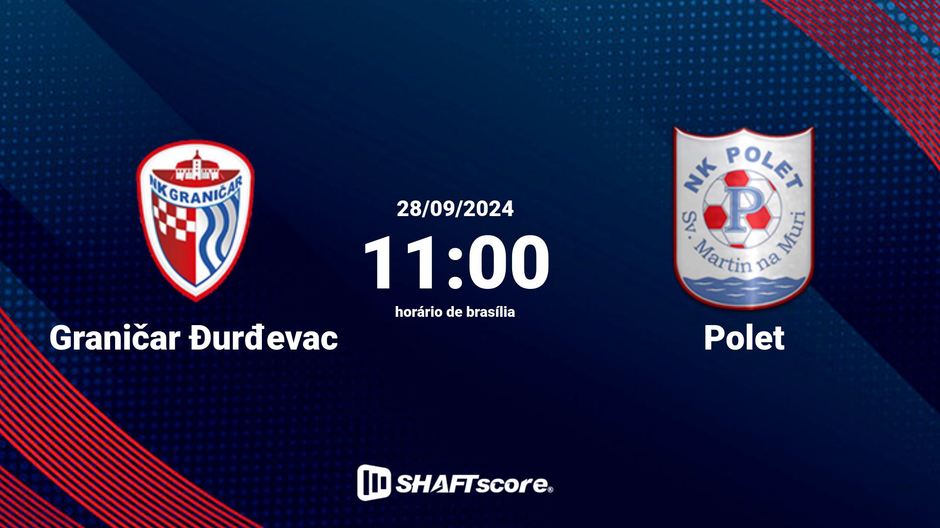 Estatísticas do jogo Graničar Đurđevac vs Polet 28.09 11:00