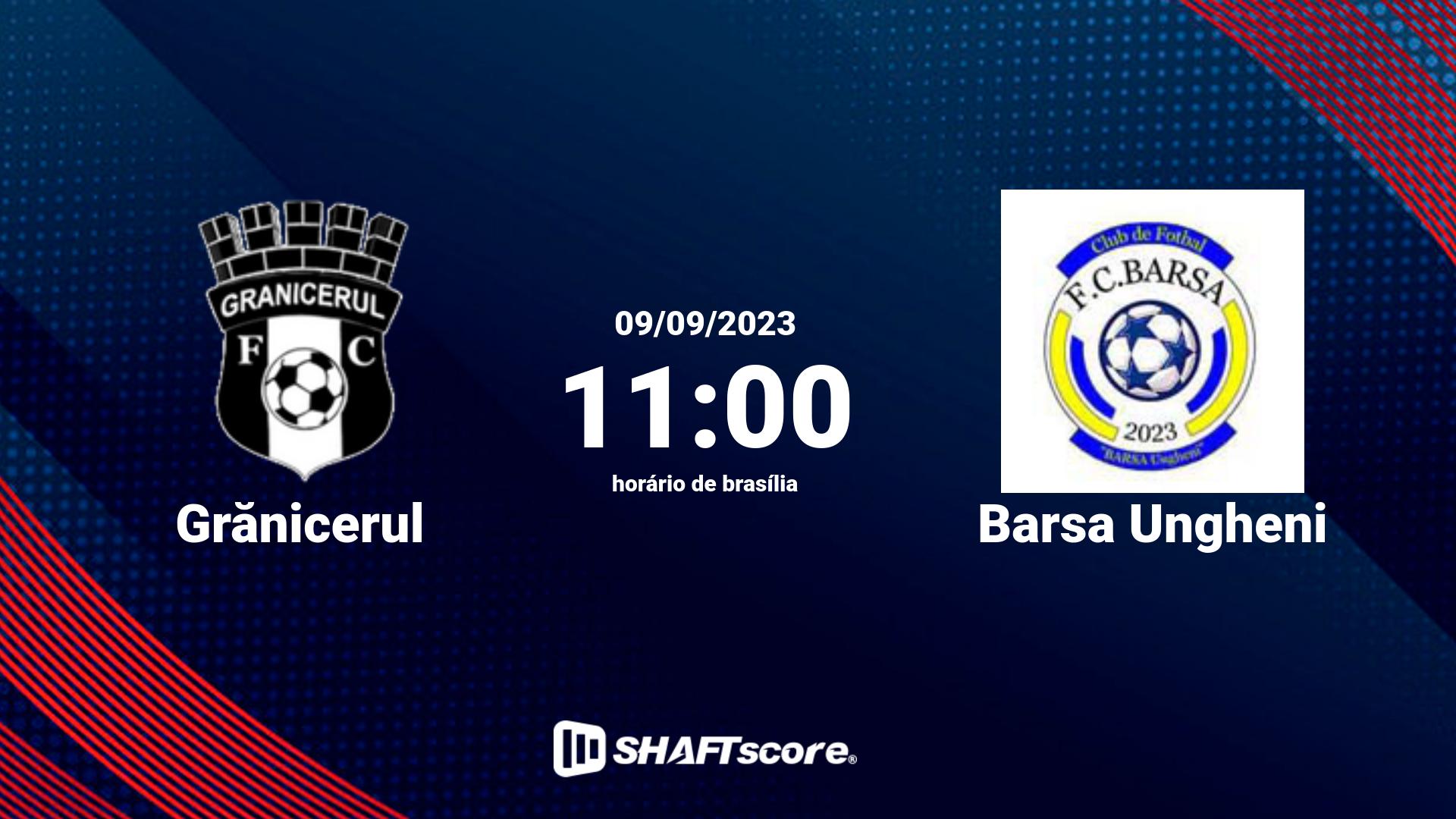 Estatísticas do jogo Grănicerul vs Barsa Ungheni 09.09 11:00