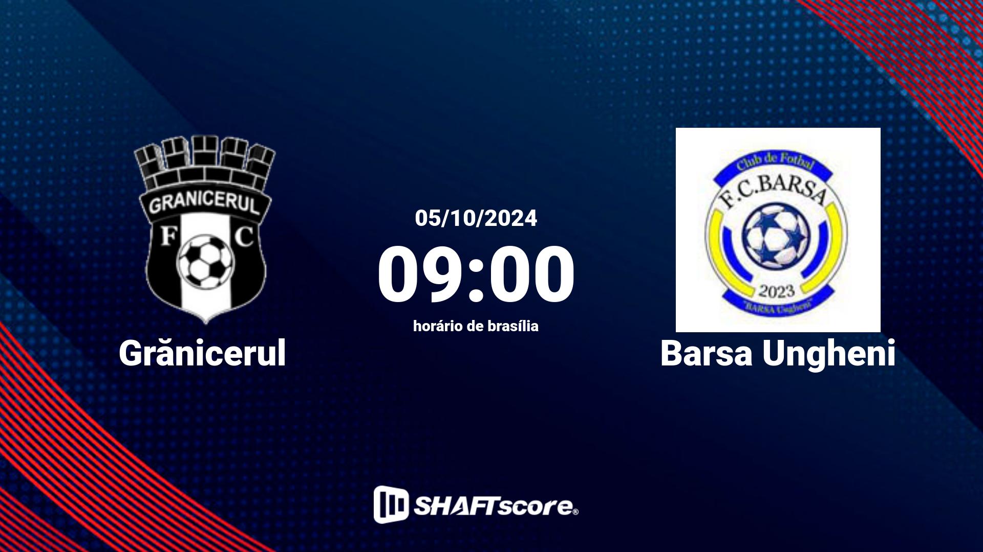 Estatísticas do jogo Grănicerul vs Barsa Ungheni 05.10 09:00