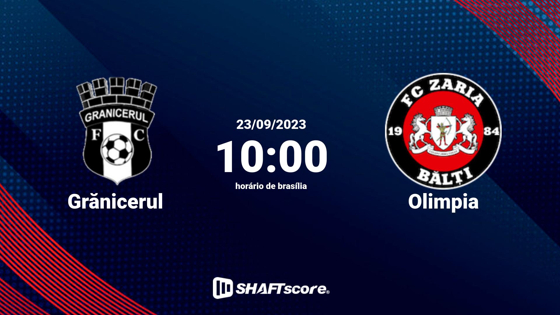 Estatísticas do jogo Grănicerul vs Olimpia 23.09 10:00