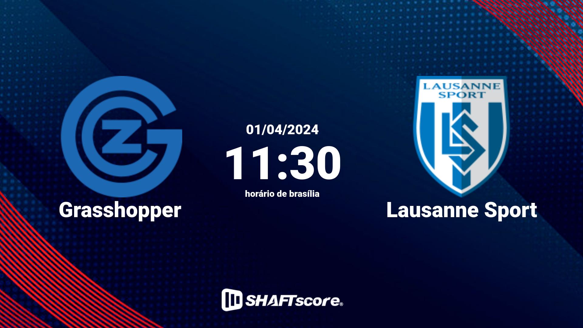 Estatísticas do jogo Grasshopper vs Lausanne Sport 01.04 11:30