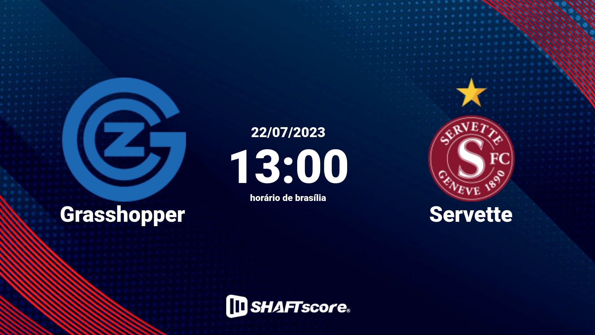 Estatísticas do jogo Grasshopper vs Servette 22.07 13:00