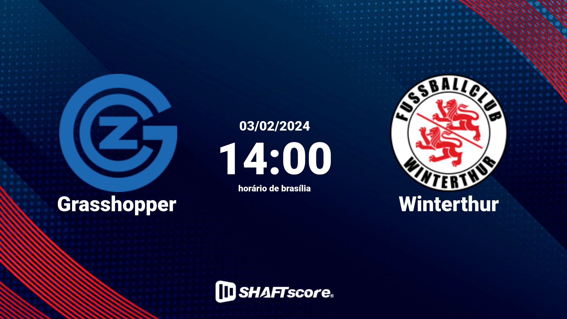 Estatísticas do jogo Grasshopper vs Winterthur 03.02 14:00