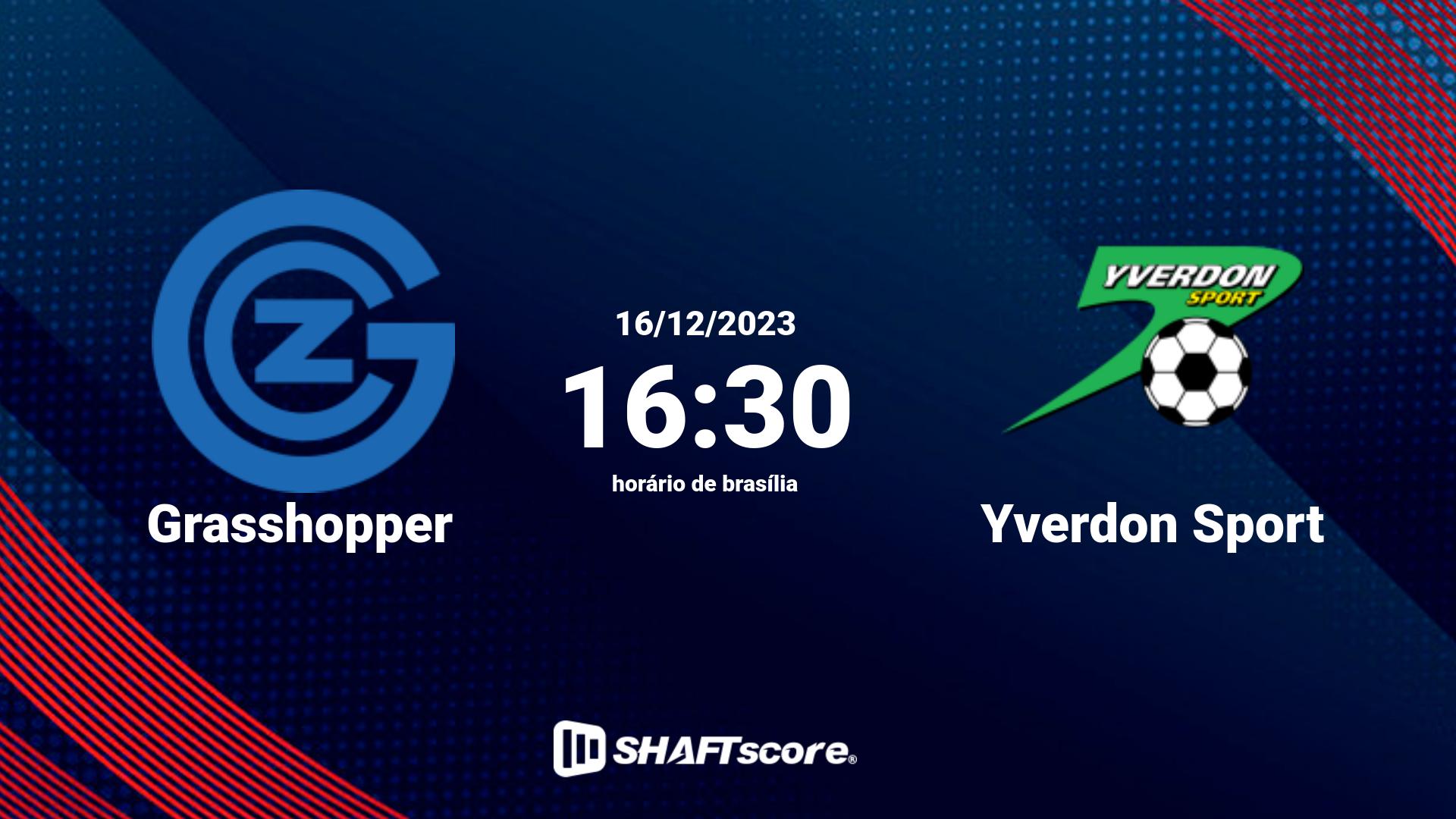 Estatísticas do jogo Grasshopper vs Yverdon Sport 16.12 16:30
