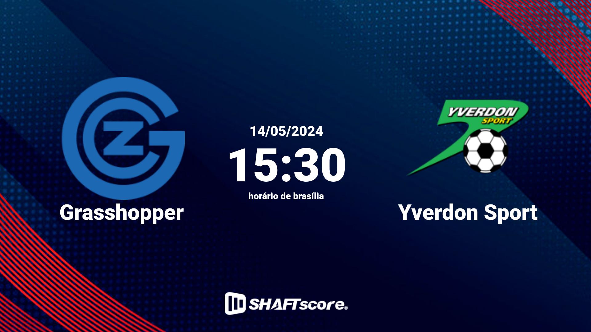 Estatísticas do jogo Grasshopper vs Yverdon Sport 14.05 15:30