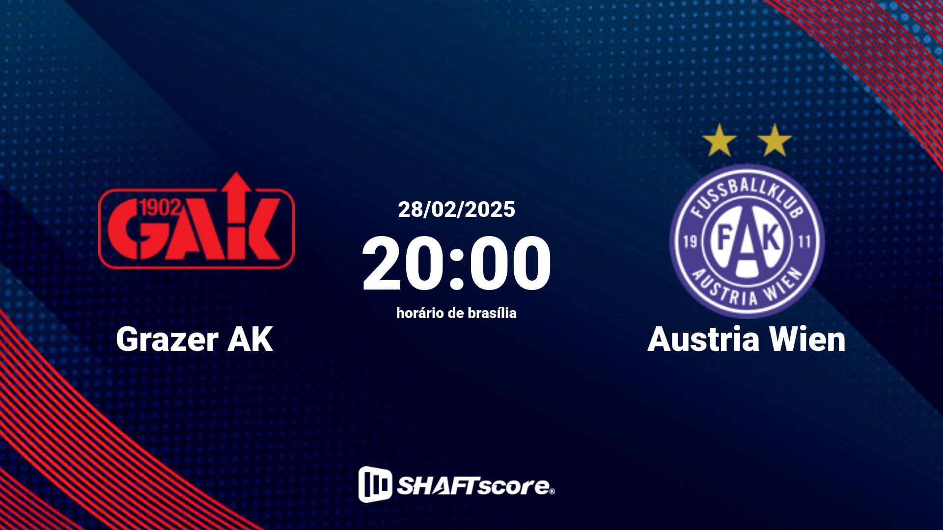 Estatísticas do jogo Grazer AK vs Austria Wien 28.02 20:00