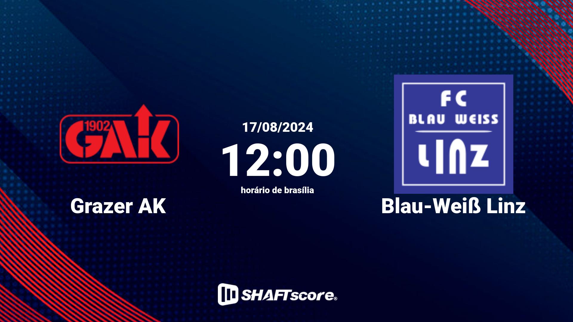 Estatísticas do jogo Grazer AK vs Blau-Weiß Linz 17.08 12:00