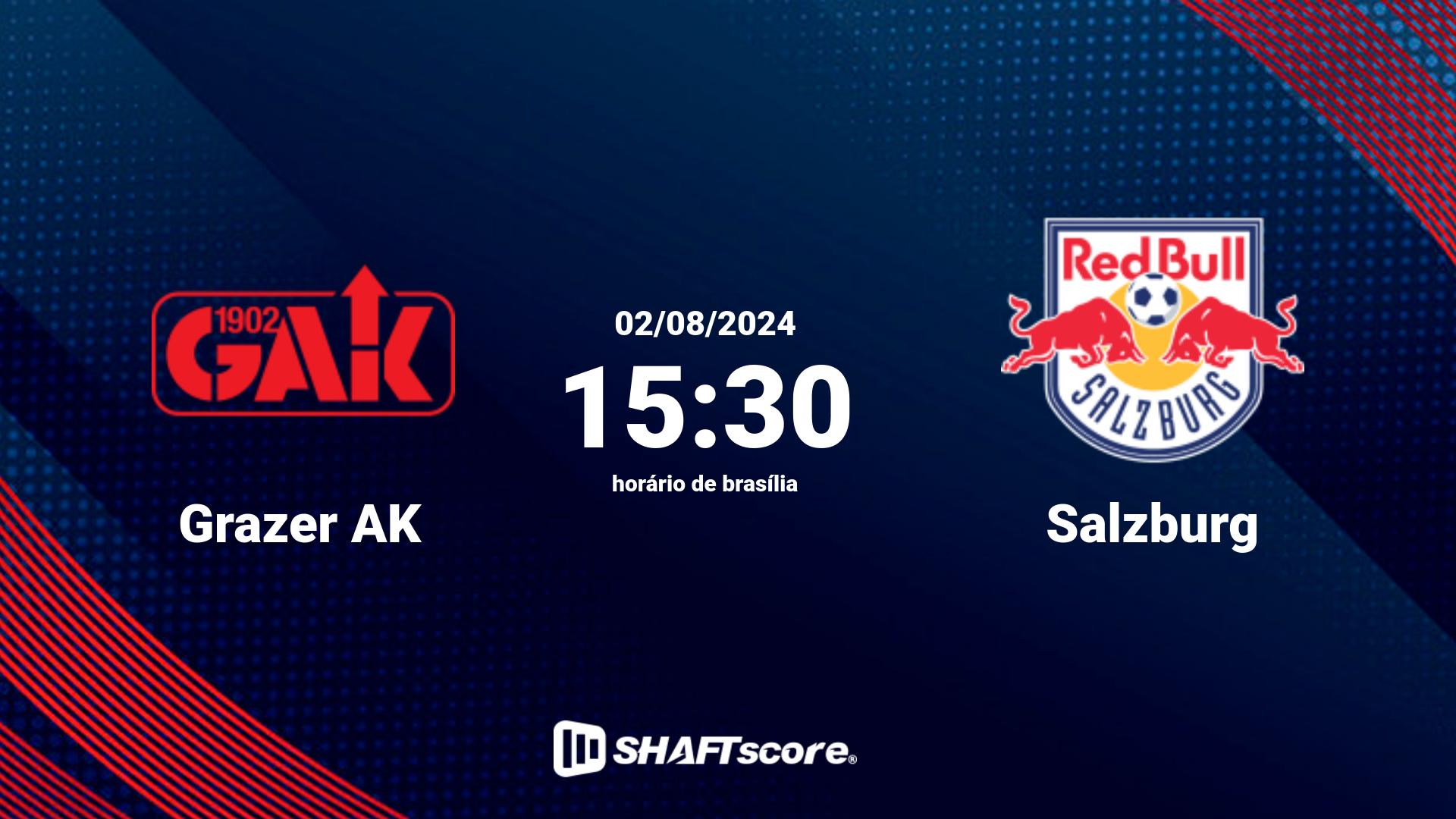 Estatísticas do jogo Grazer AK vs Salzburg 02.08 15:30