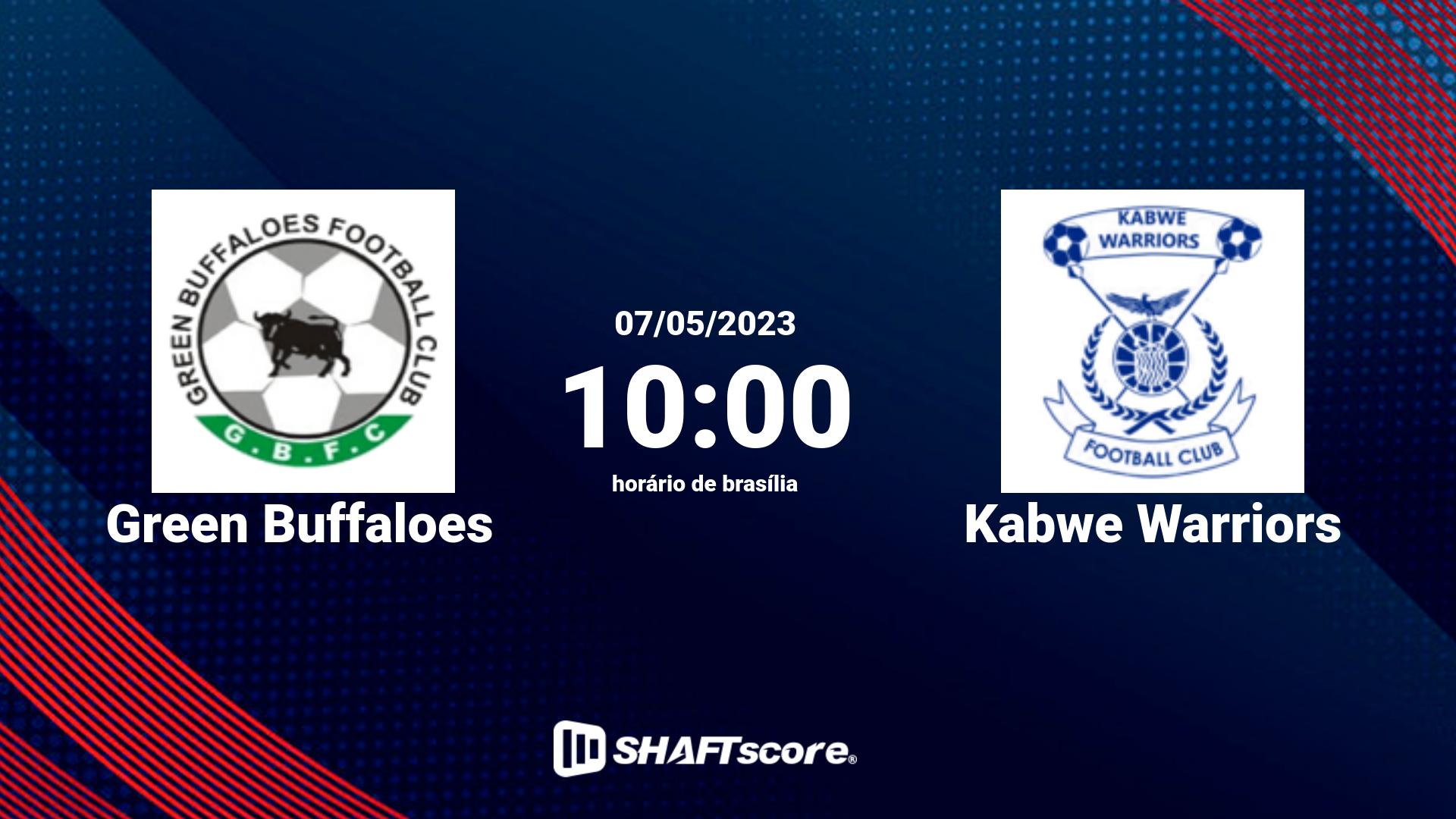 Estatísticas do jogo Green Buffaloes vs Kabwe Warriors 07.05 10:00