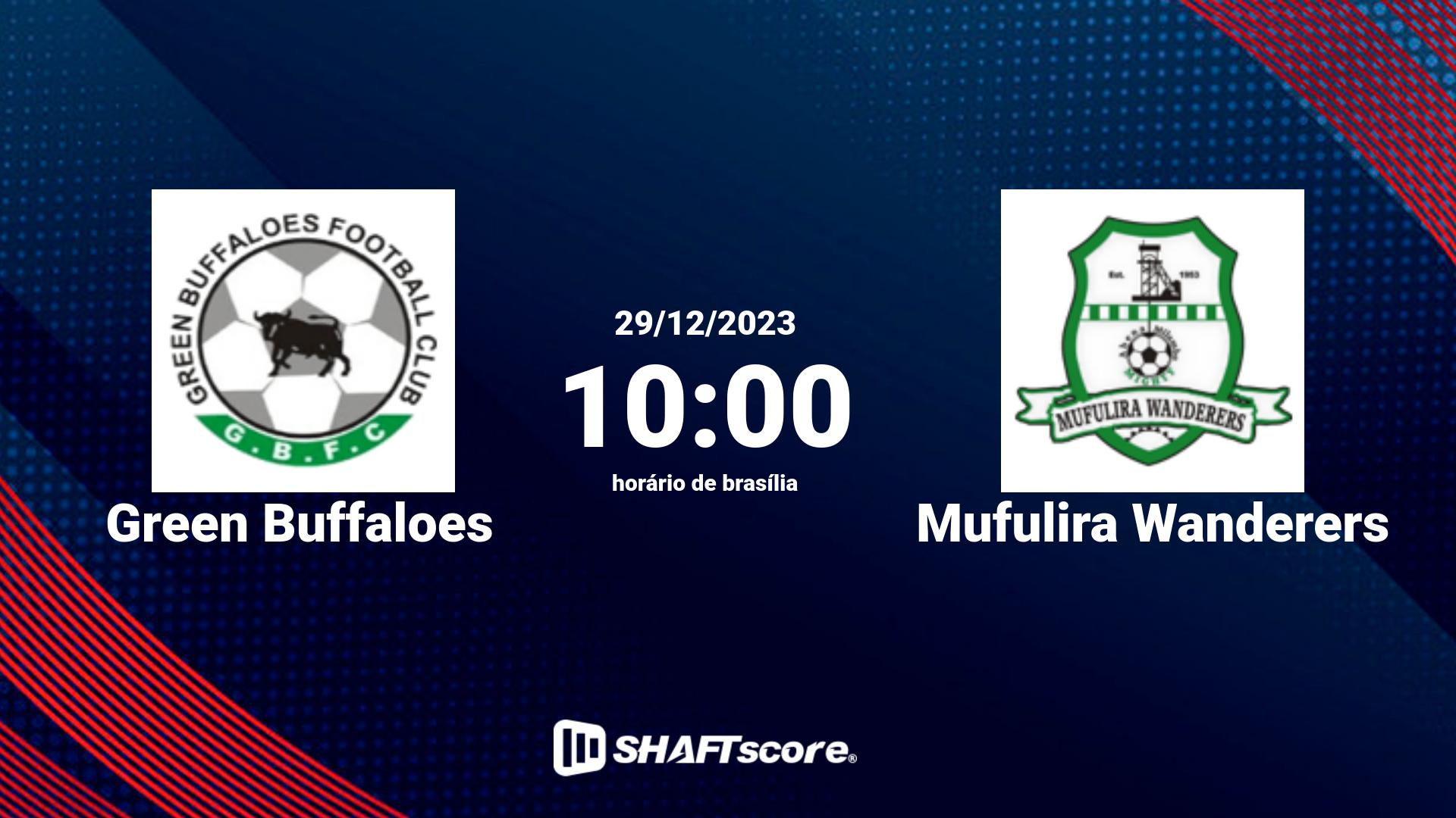 Estatísticas do jogo Green Buffaloes vs Mufulira Wanderers 29.12 10:00