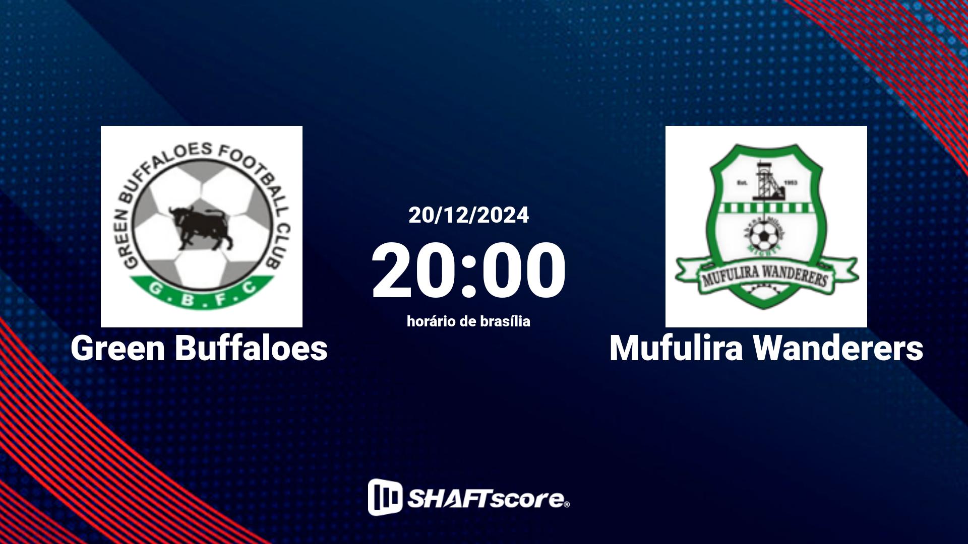 Estatísticas do jogo Green Buffaloes vs Mufulira Wanderers 20.12 20:00