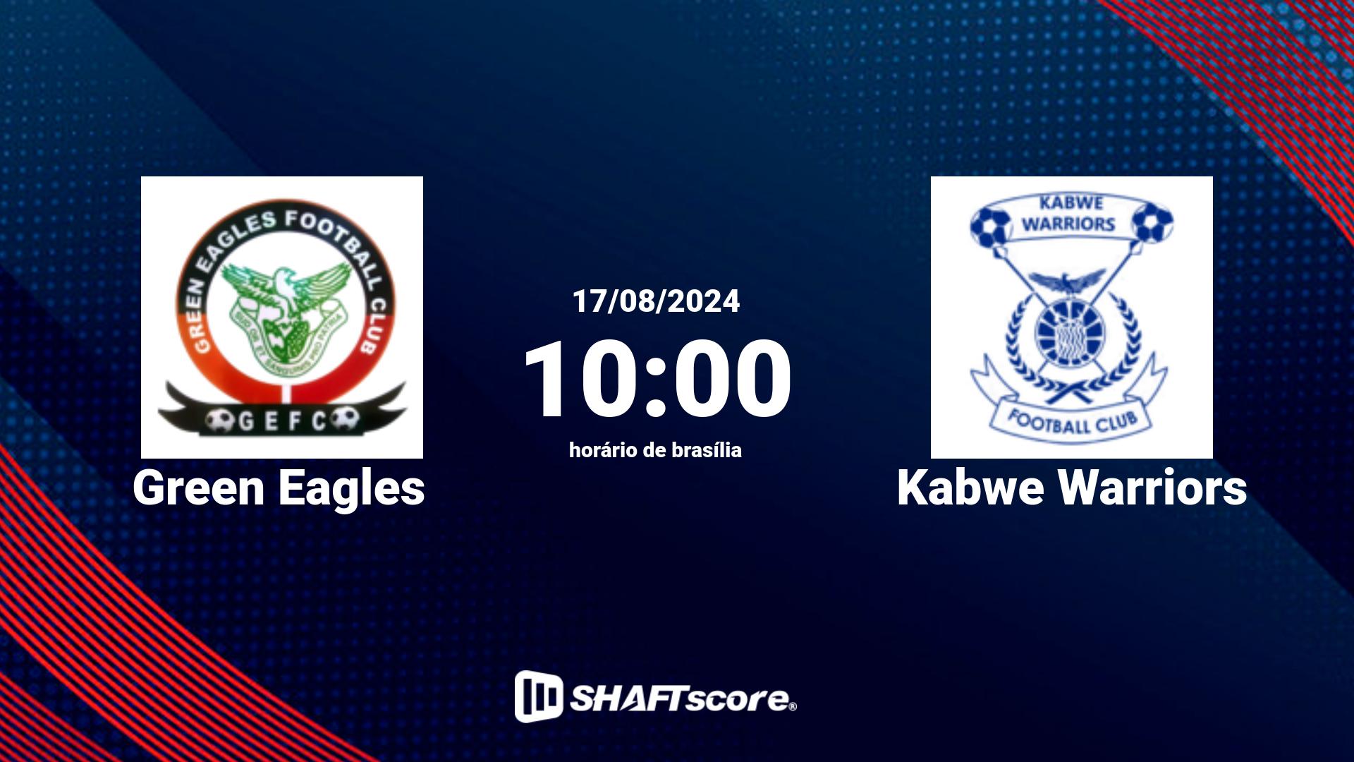 Estatísticas do jogo Green Eagles vs Kabwe Warriors 17.08 10:00