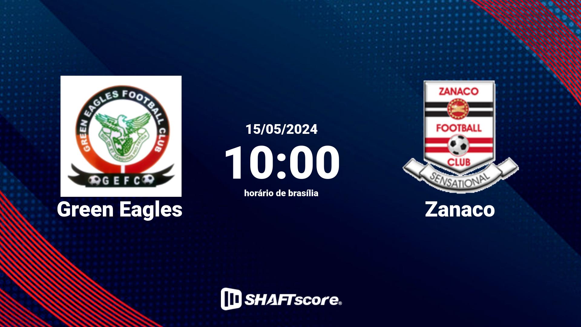 Estatísticas do jogo Green Eagles vs Zanaco 15.05 10:00