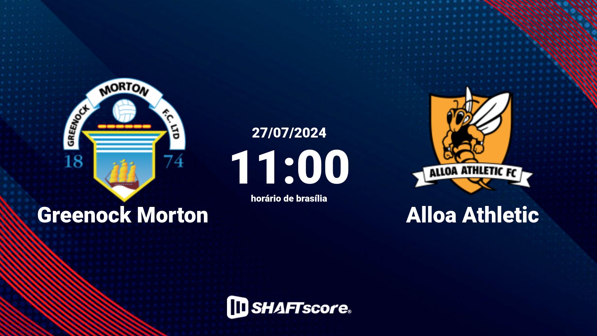 Estatísticas do jogo Greenock Morton vs Alloa Athletic 27.07 11:00