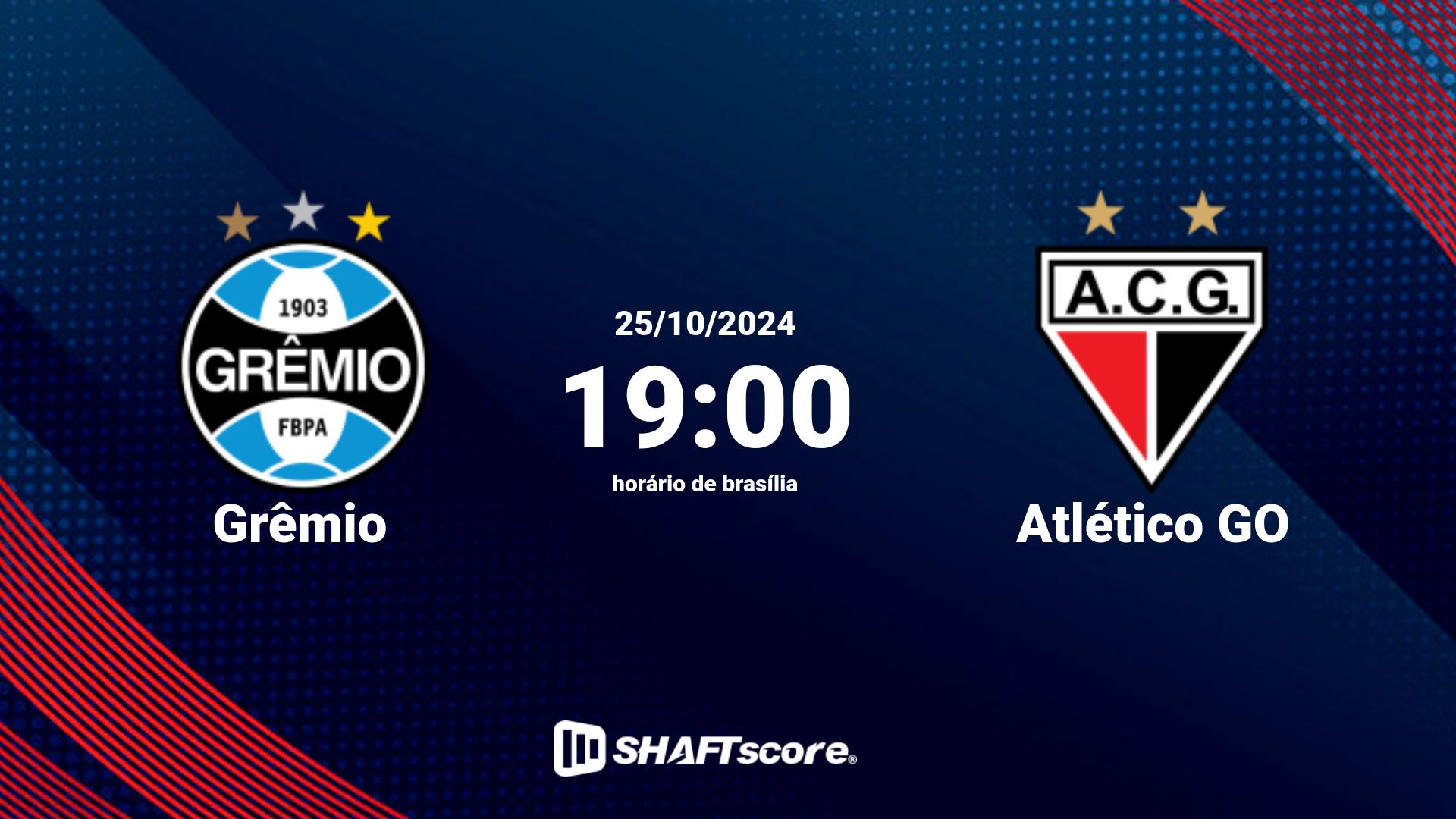 Estatísticas do jogo Grêmio vs Atlético GO 26.10 16:30