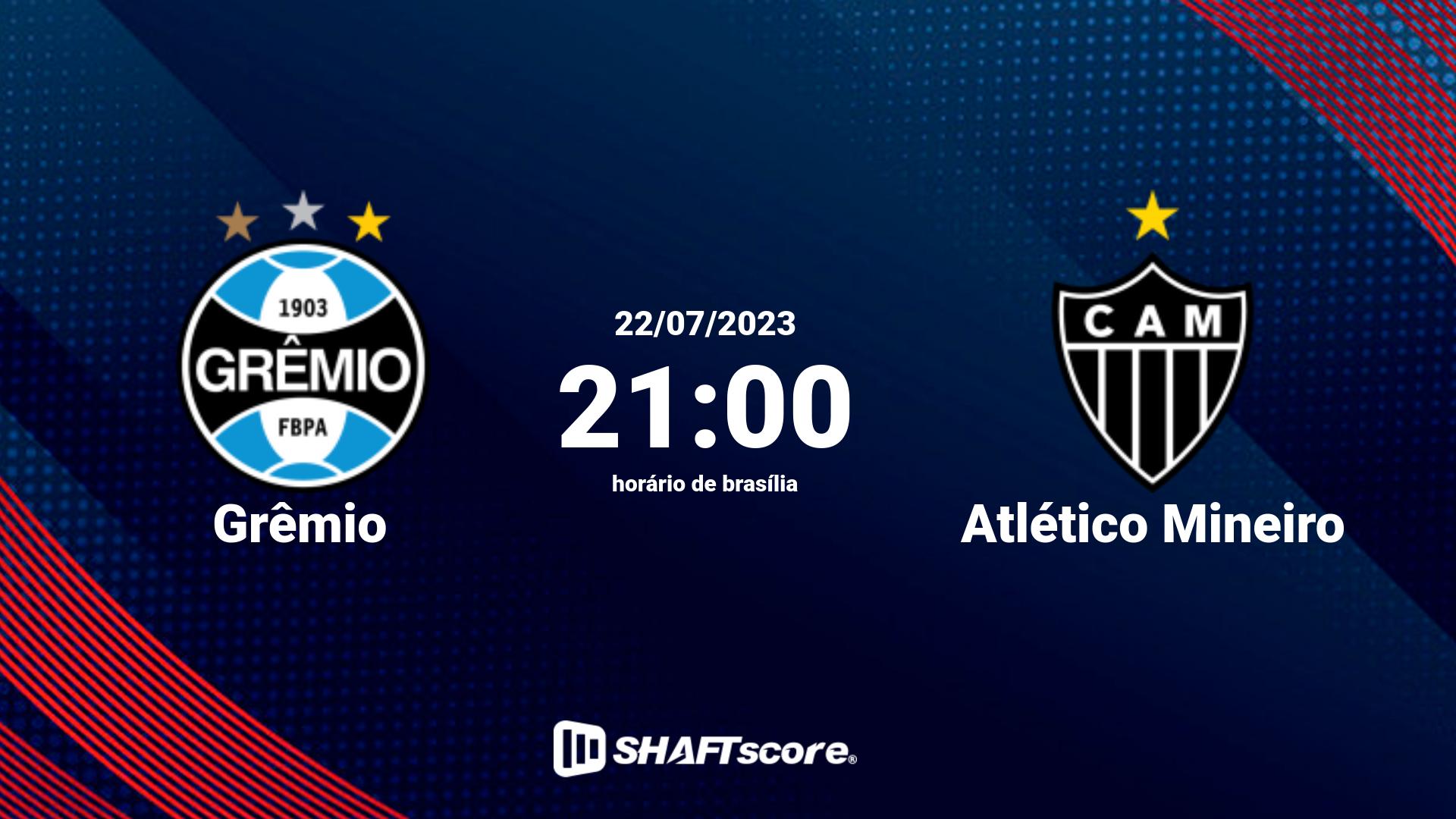 Estatísticas do jogo Grêmio vs Atlético Mineiro 22.07 21:00