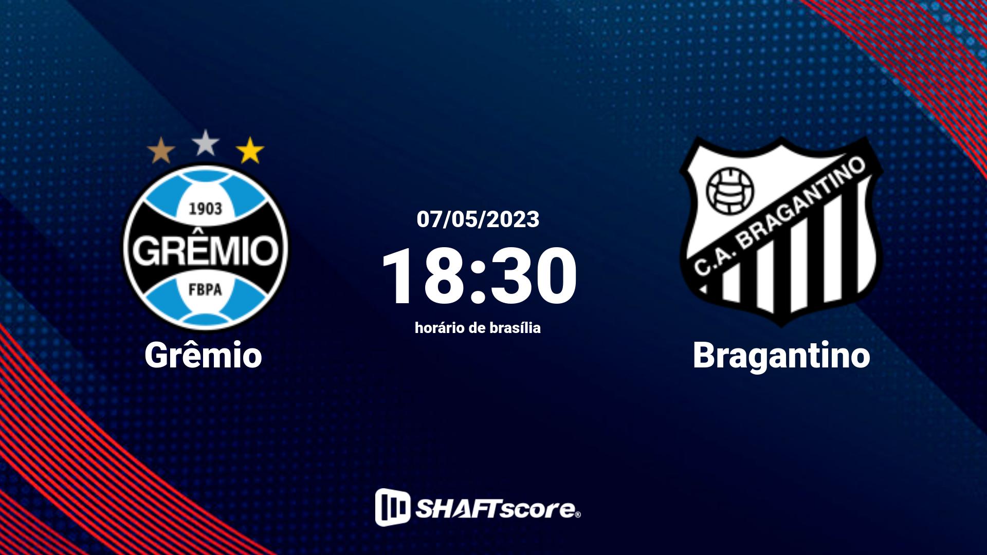 Estatísticas do jogo Grêmio vs Bragantino 07.05 18:30