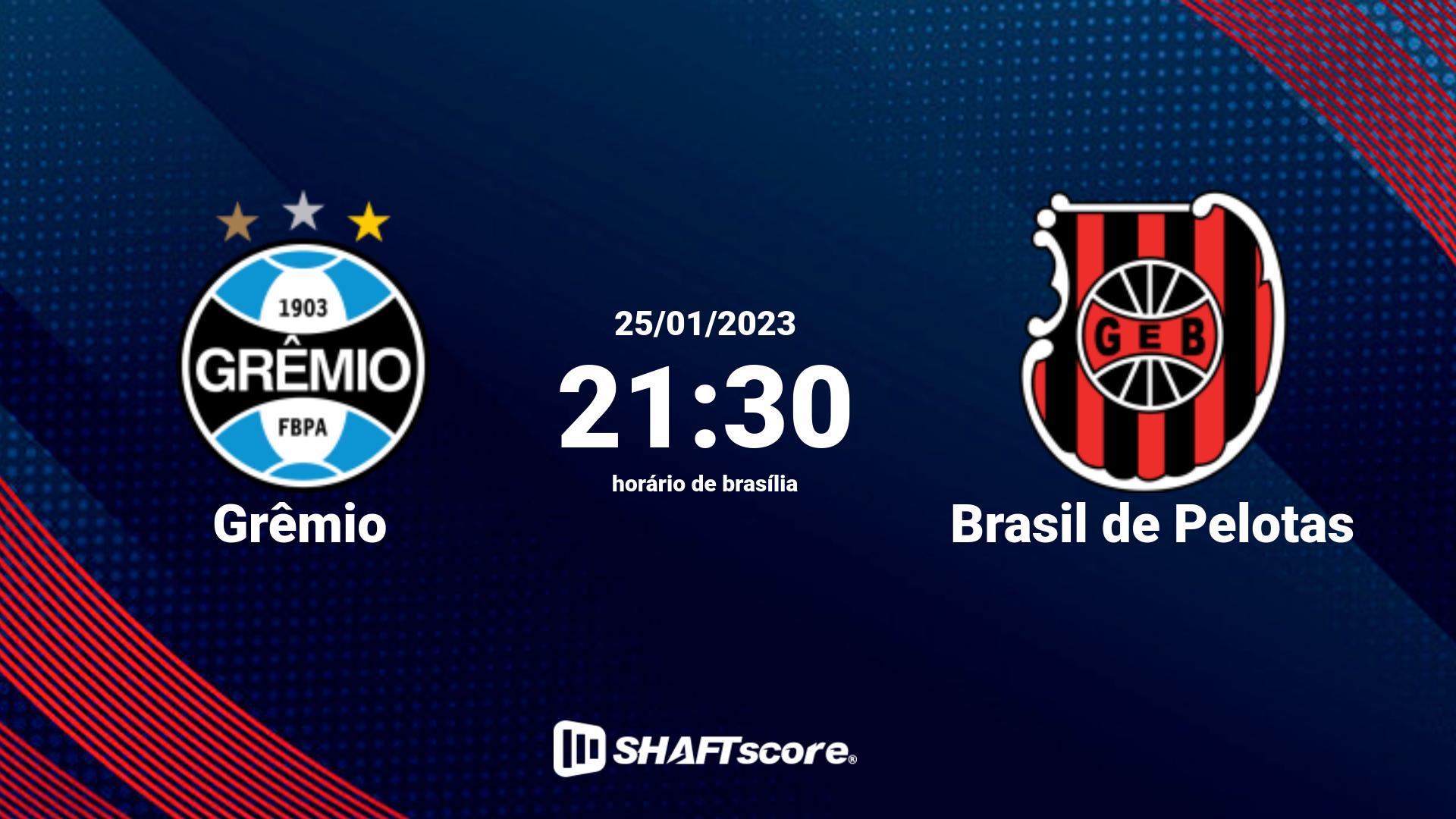 Estatísticas do jogo Grêmio vs Brasil de Pelotas 25.01 21:30