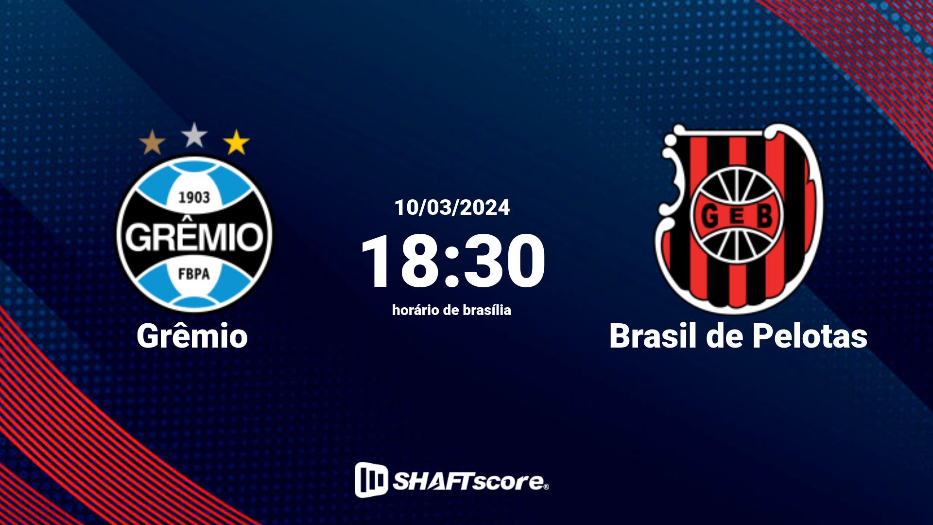 Estatísticas do jogo Grêmio vs Brasil de Pelotas 10.03 18:30