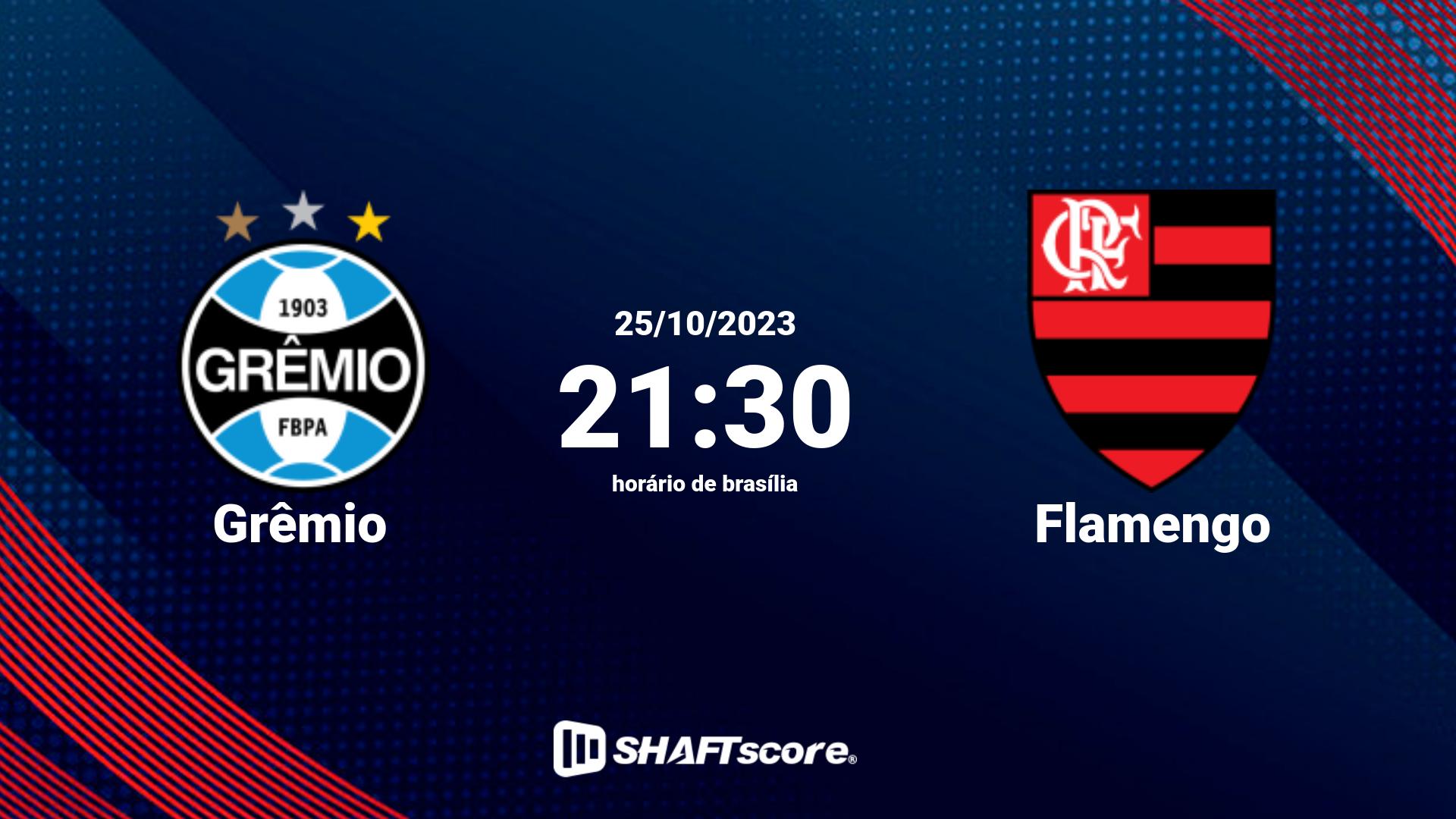 Estatísticas do jogo Grêmio vs Flamengo 25.10 21:30