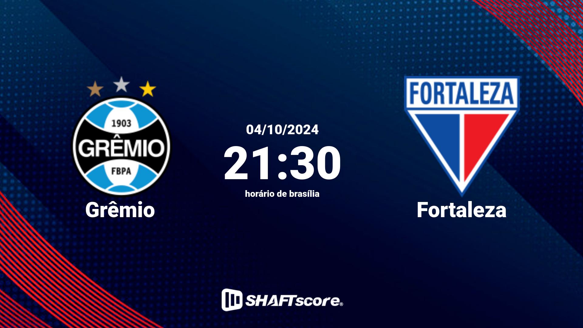 Estatísticas do jogo Grêmio vs Fortaleza 04.10 21:30