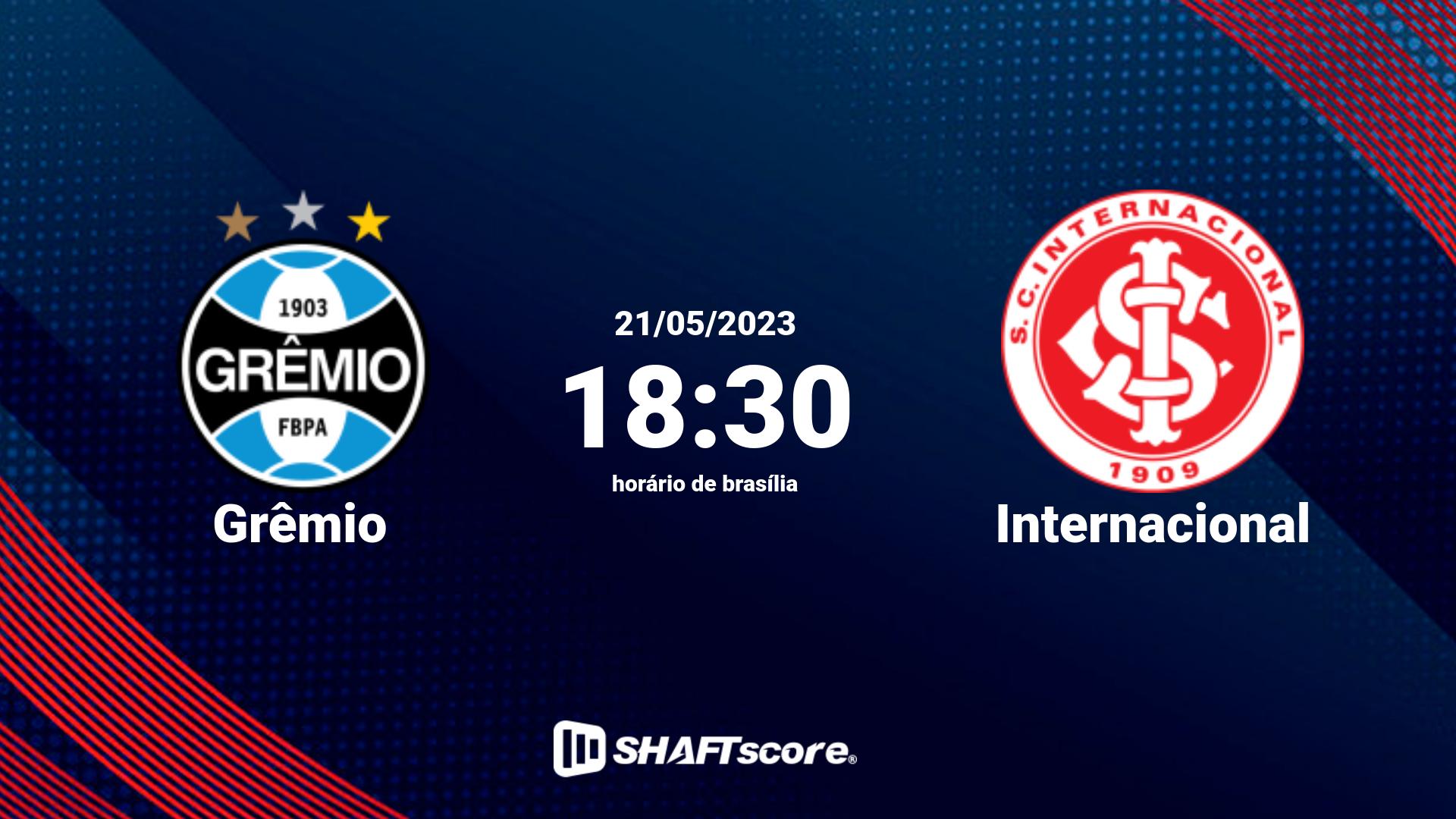 Estatísticas do jogo Grêmio vs Internacional 21.05 18:30