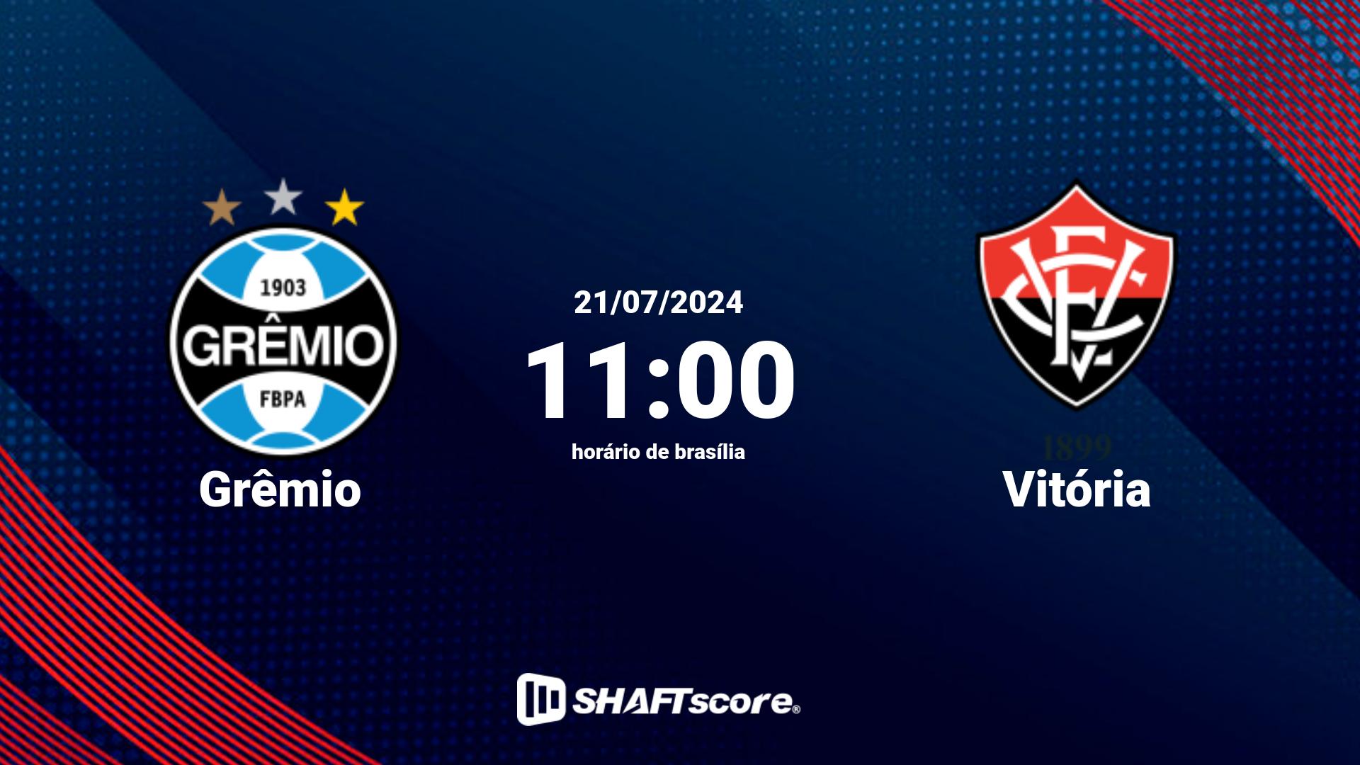 Estatísticas do jogo Grêmio vs Vitória 21.07 11:00