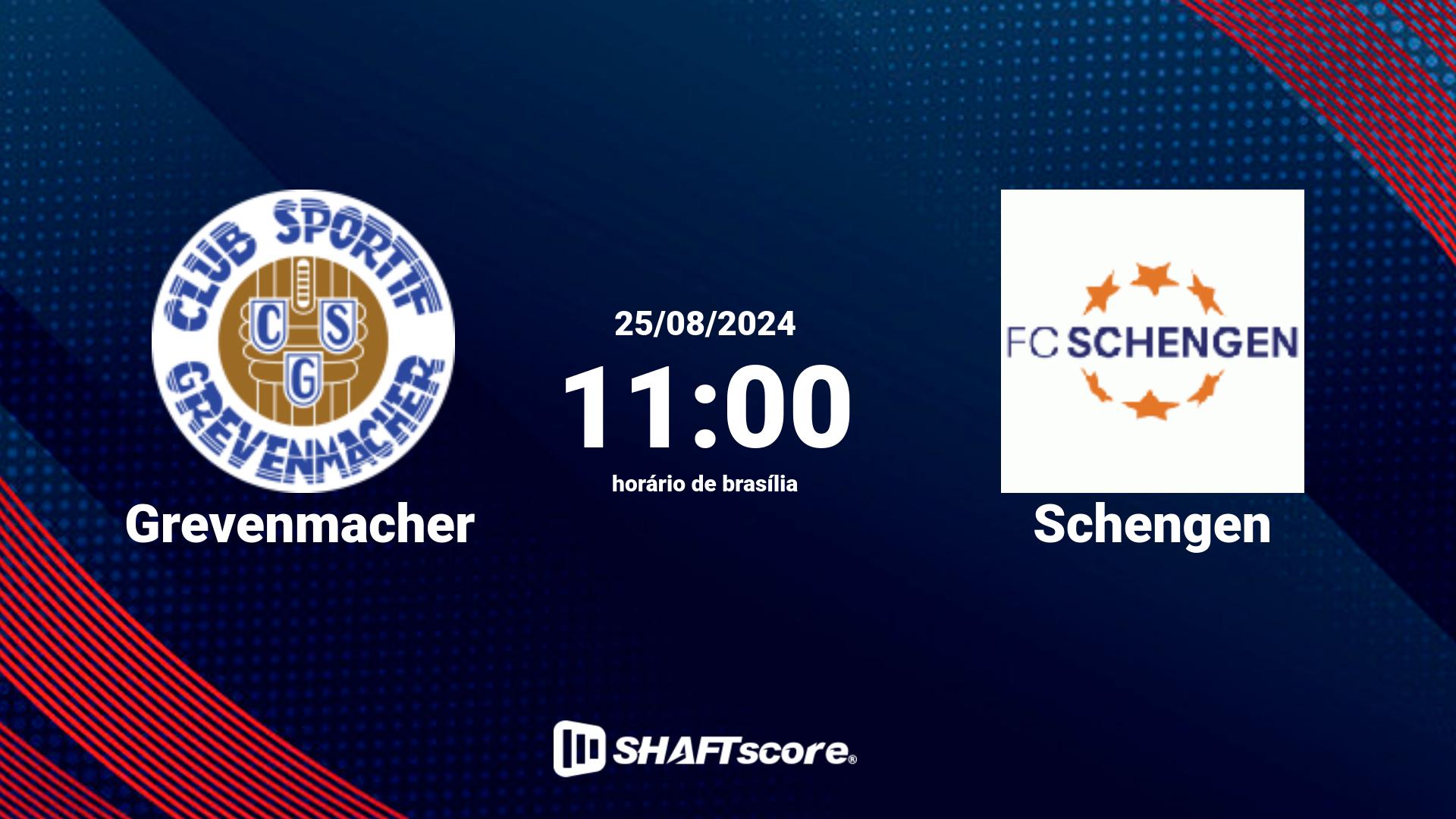 Estatísticas do jogo Grevenmacher vs Schengen 25.08 11:00