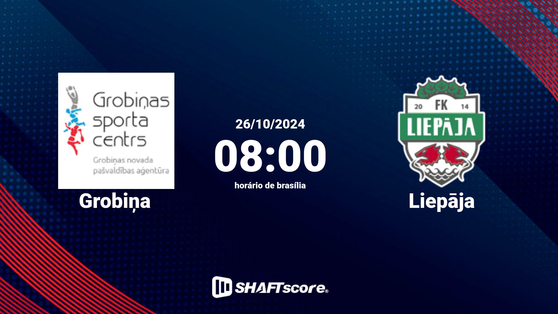 Estatísticas do jogo Grobiņa vs Liepāja 26.10 08:00